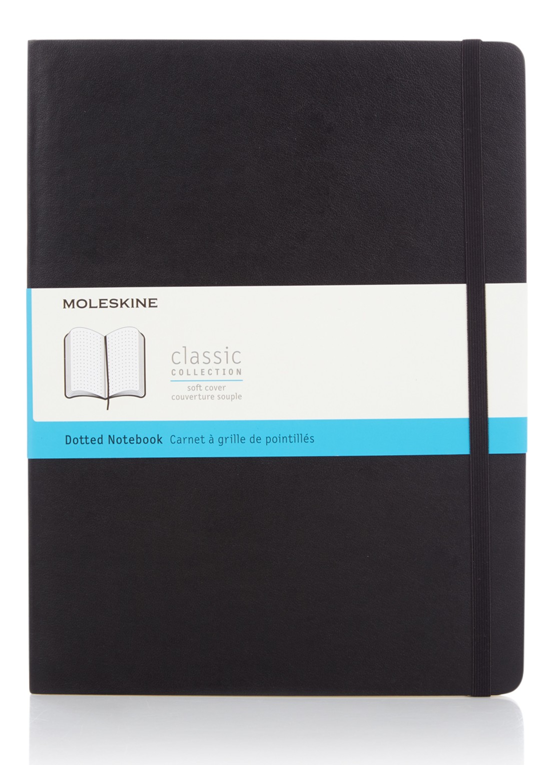 Moleskine Classic XL gestippeld notitieboek - voorkant 2 zwart