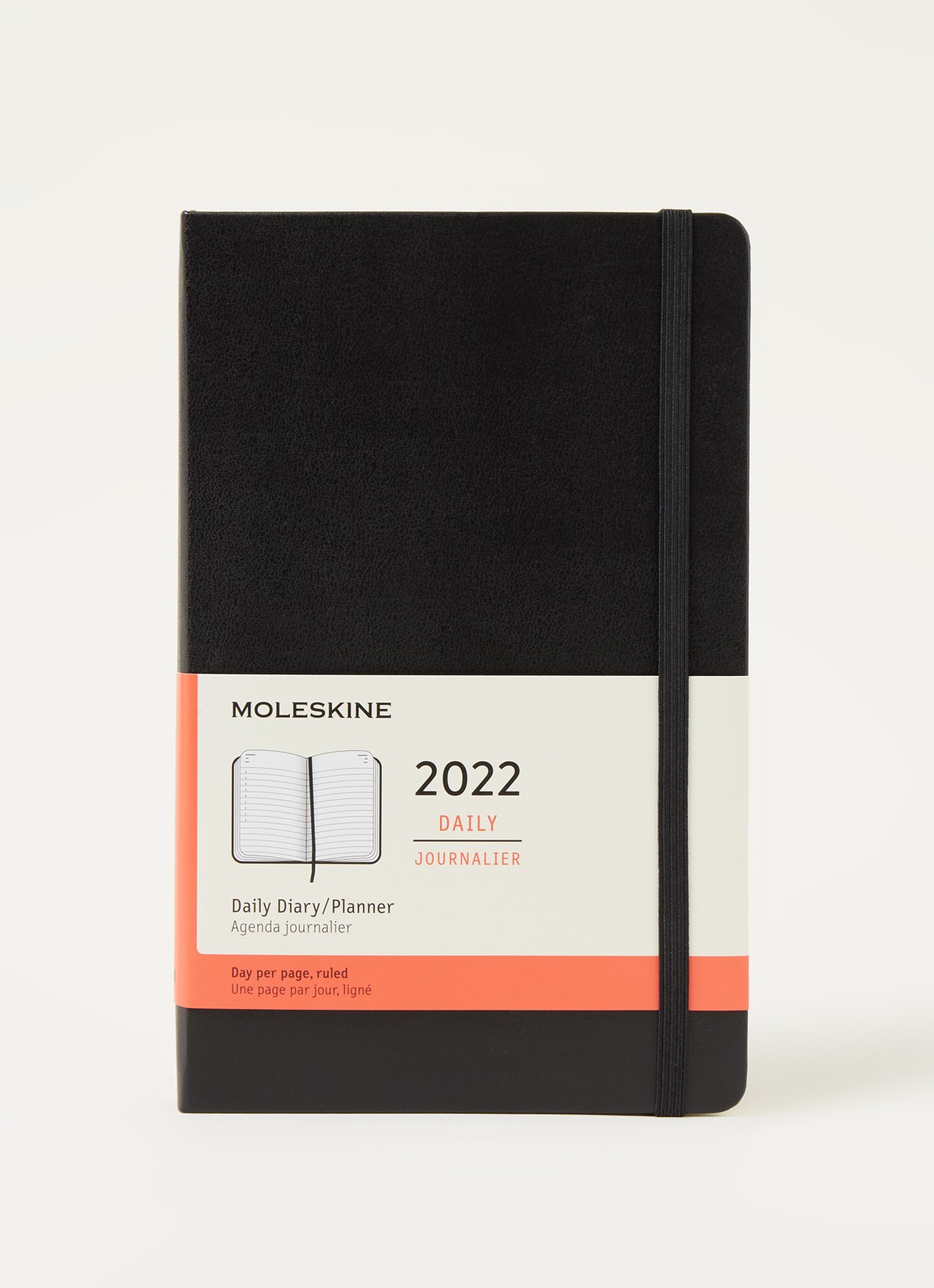 Moleskine Daily agenda 2022 - voorkant 2 zwart