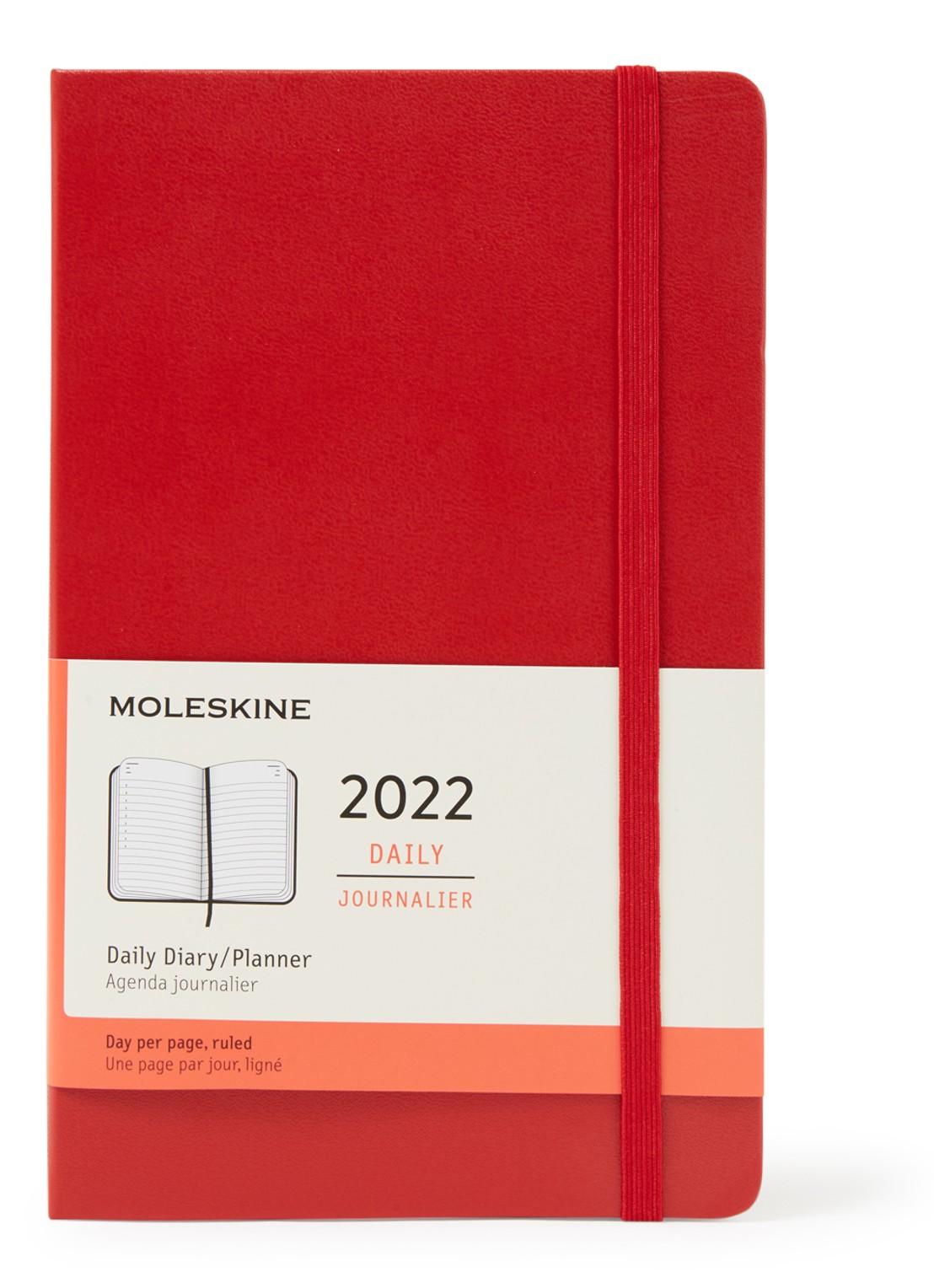 Moleskine Daily agenda 2022 - voorkant rood