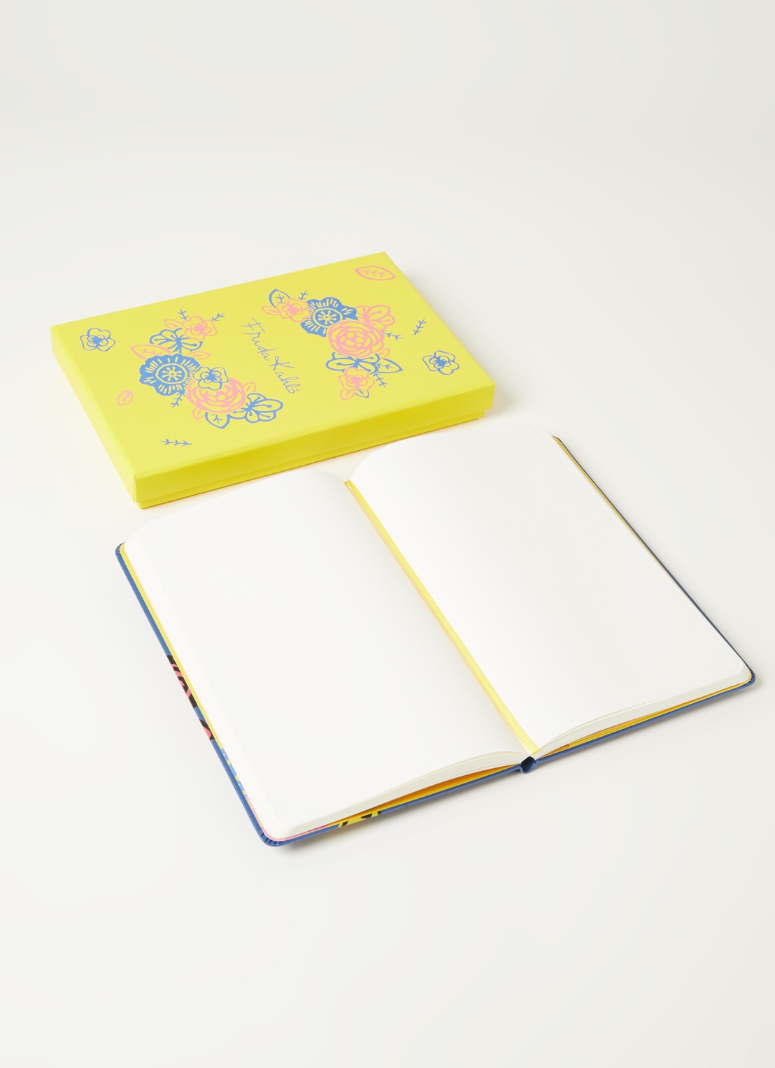 Moleskine Limited Edition Frida Kahlo L blanco notitieboek in collector's box - detail blauw