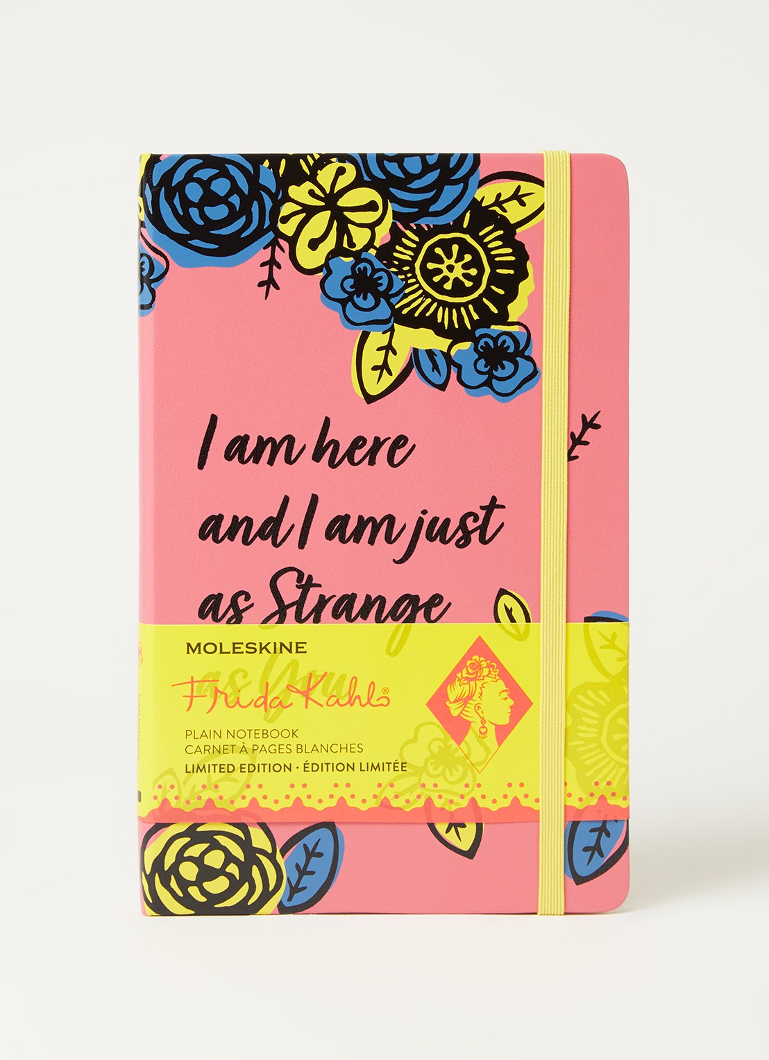 Moleskine Limited Edition Frida Kahlo L blanco notitieboek - voorkant 3 roze