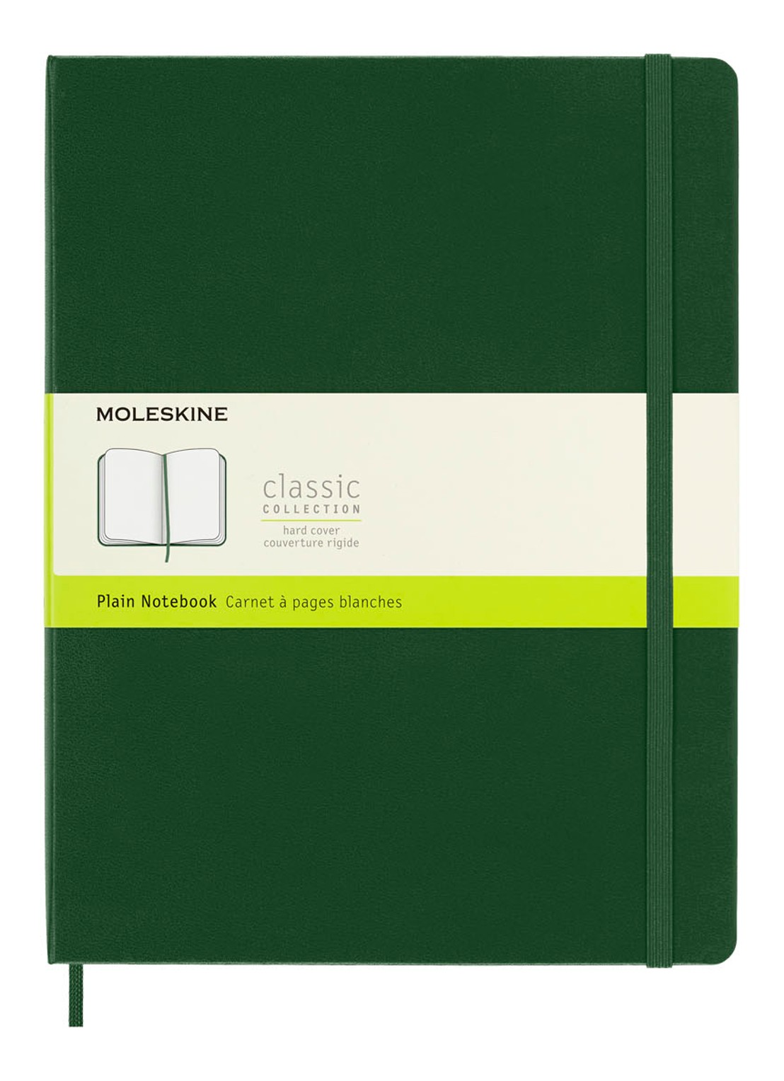 Moleskine Notitieboek blanco papier 25 x 19 cm  - voorkant donkergroen