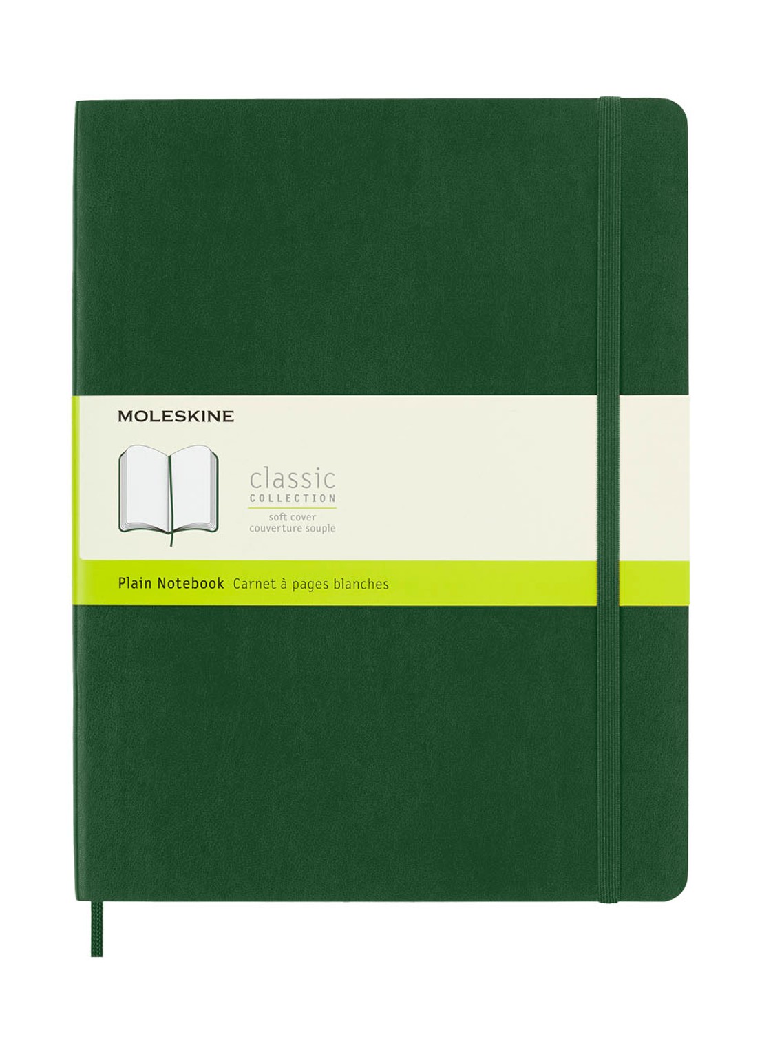 Moleskine Notitieboek met blanco papier 25 x 19 cm - voorkant donkergroen