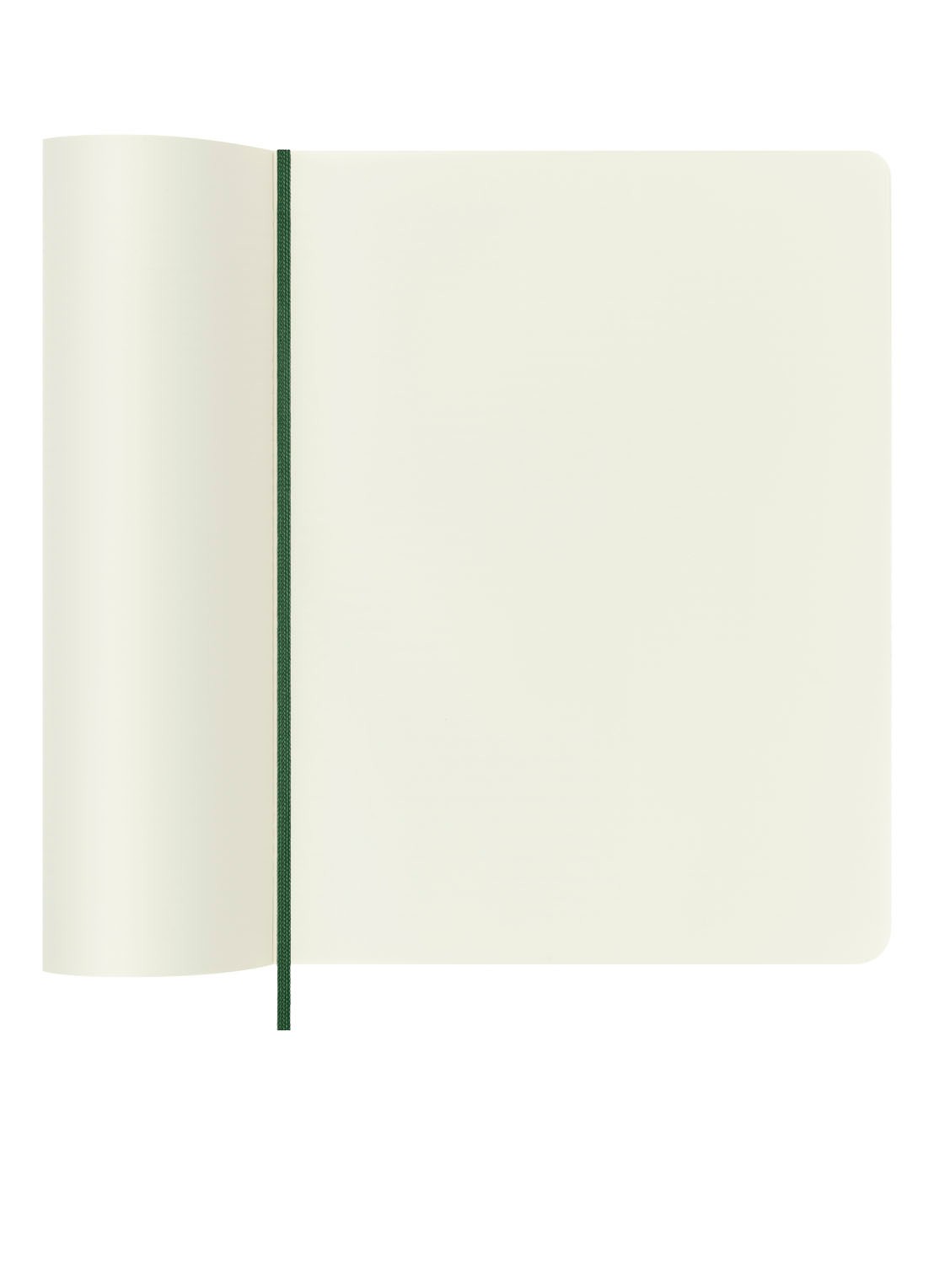 Moleskine Notitieboek met blanco papier 25 x 19 cm - voorkant 2 donkergroen