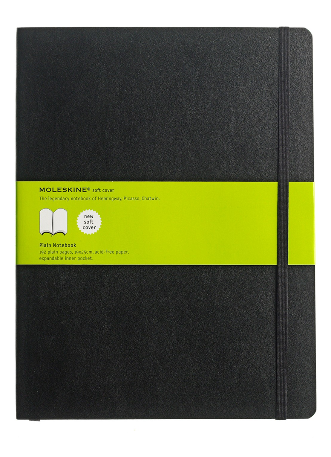 Moleskine Notitieboek Moleskine Blanco 25 x 19 cm - voorkant zwart