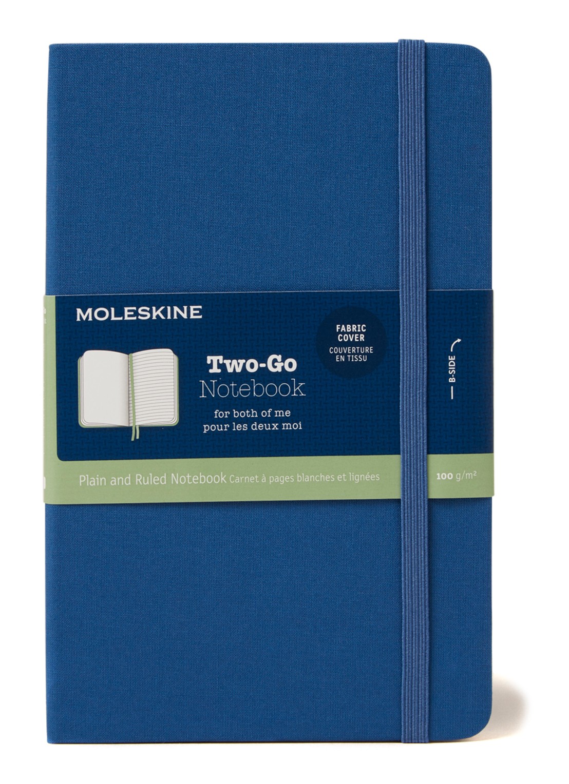 Moleskine Two-Go notitieboek 18 x 11,5 cm - voorkant jeans