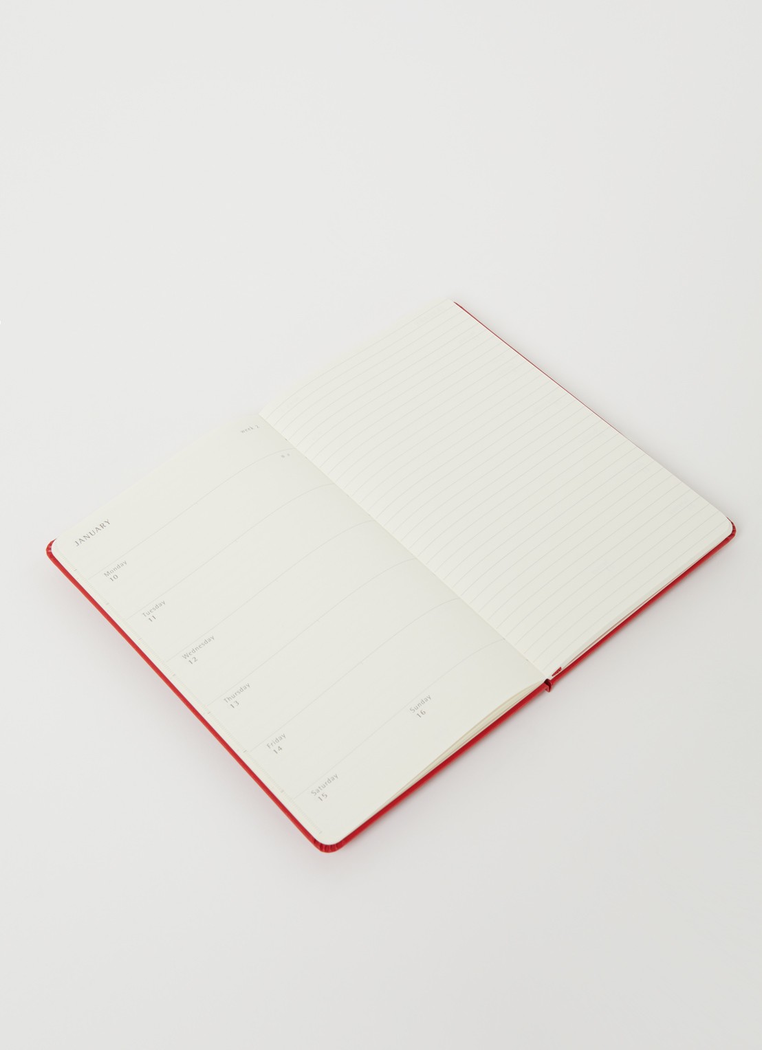 Moleskine Weekly agenda 2022  - detail 3 rood