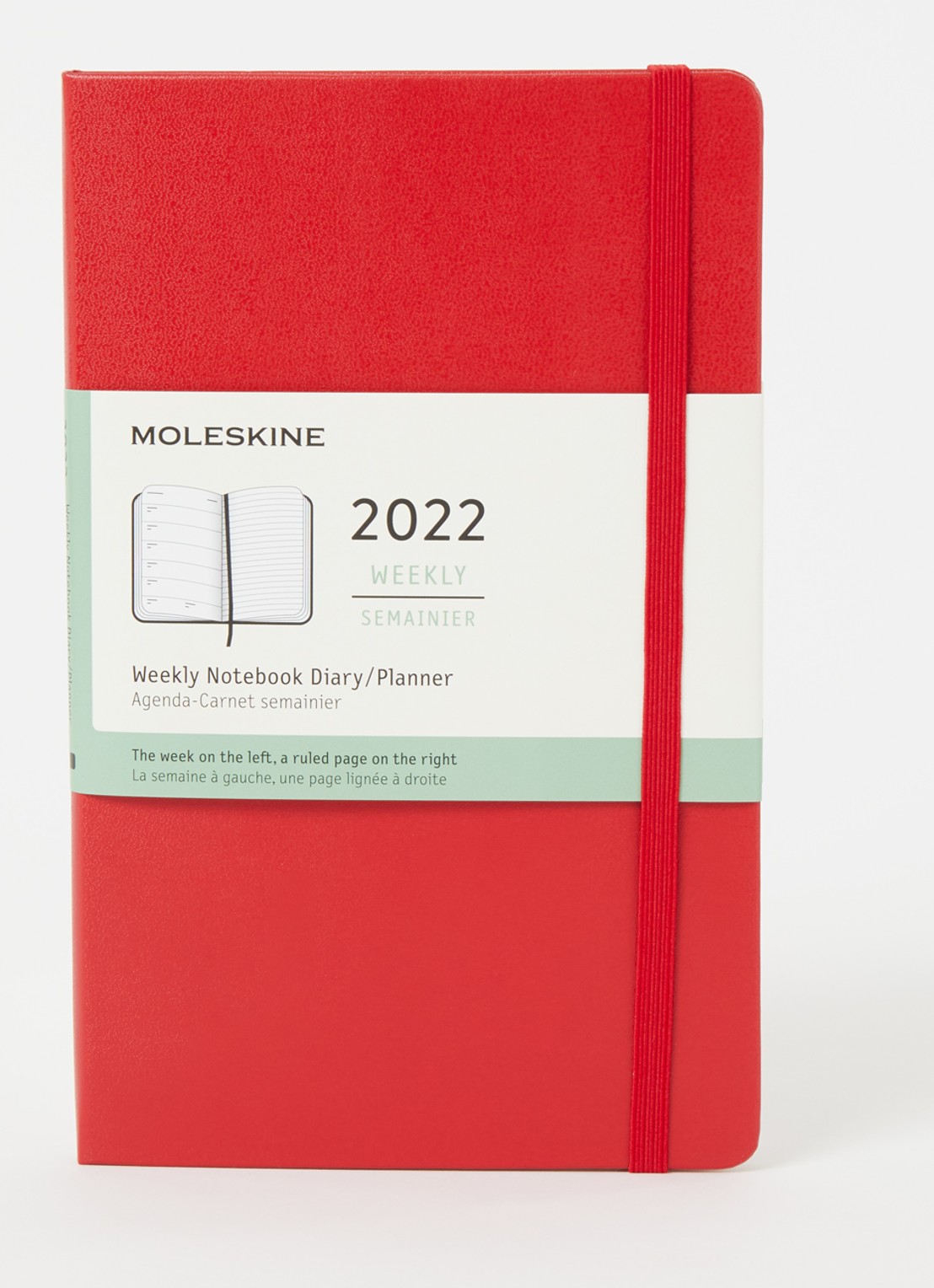 Moleskine Weekly agenda 2022  - voorkant 2 rood