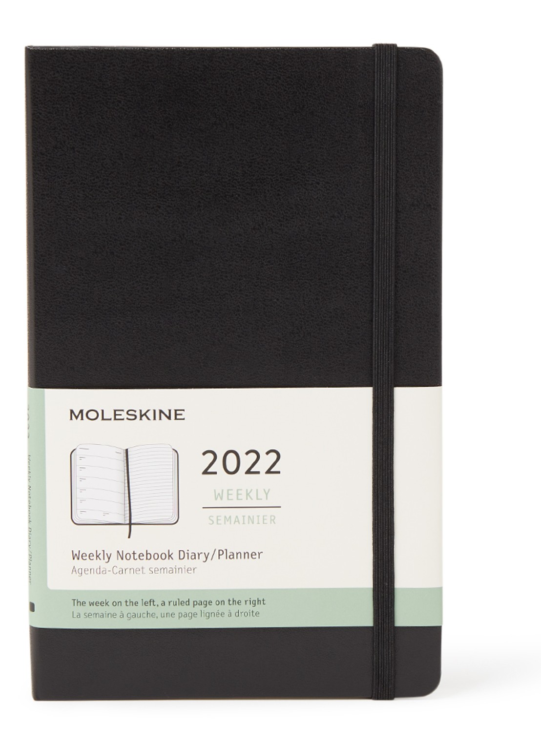 Moleskine Weekly Notebook A5 agenda 2022 - voorkant 2 zwart