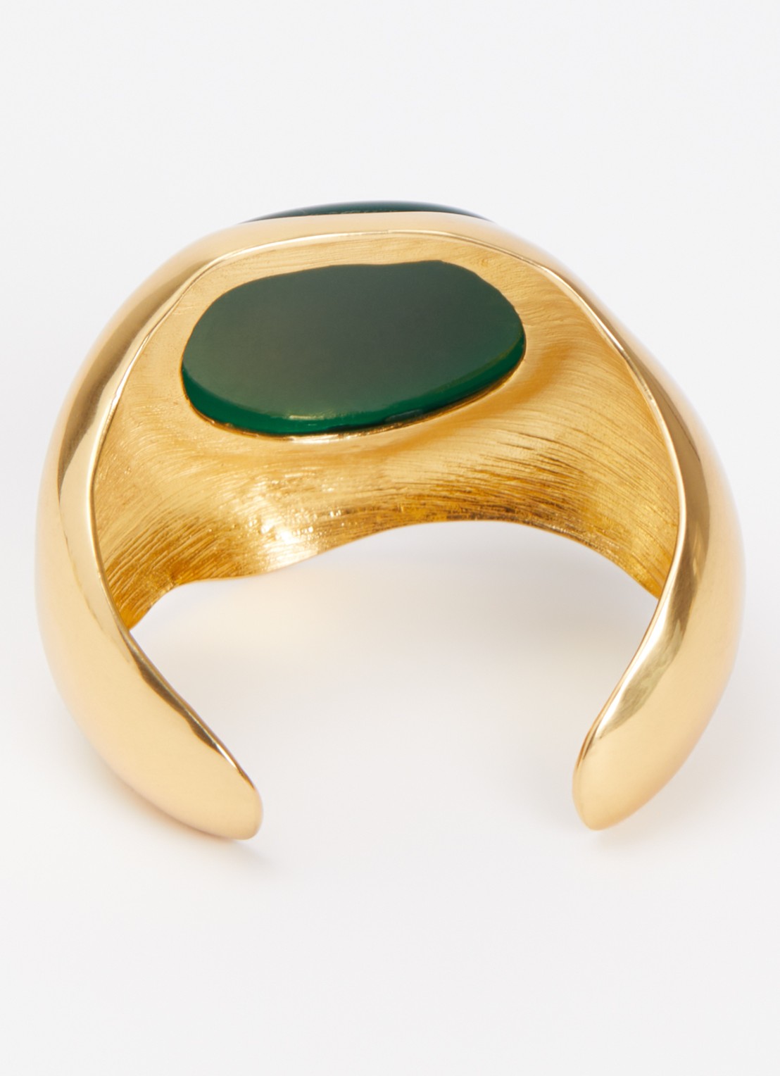 Moliane Bali Green bangle verguld - detail 2 goud