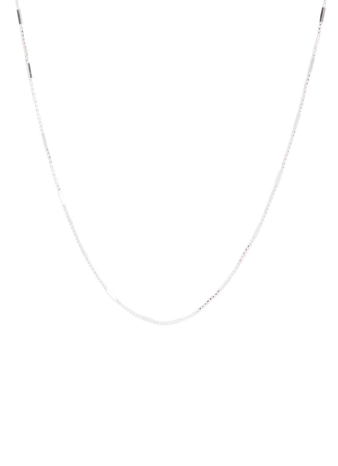 Moliane Dix ketting verzilverd - voorkant zilver