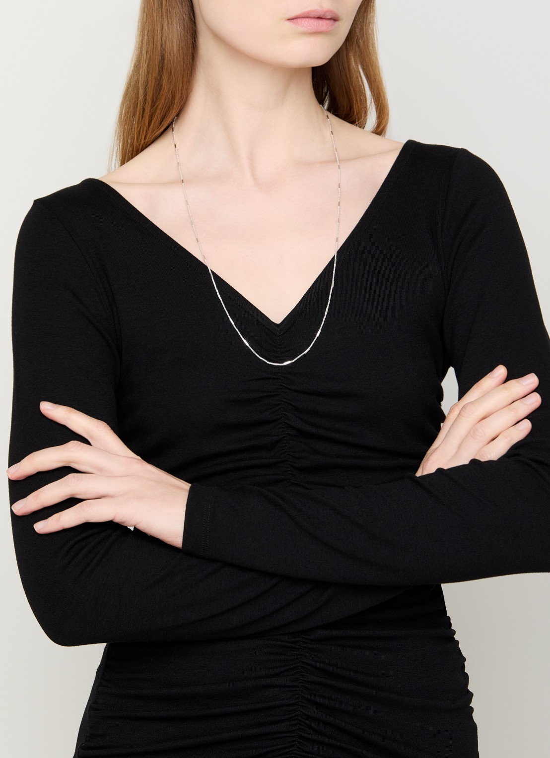 Moliane Dix ketting verzilverd - voorkant 2 zilver