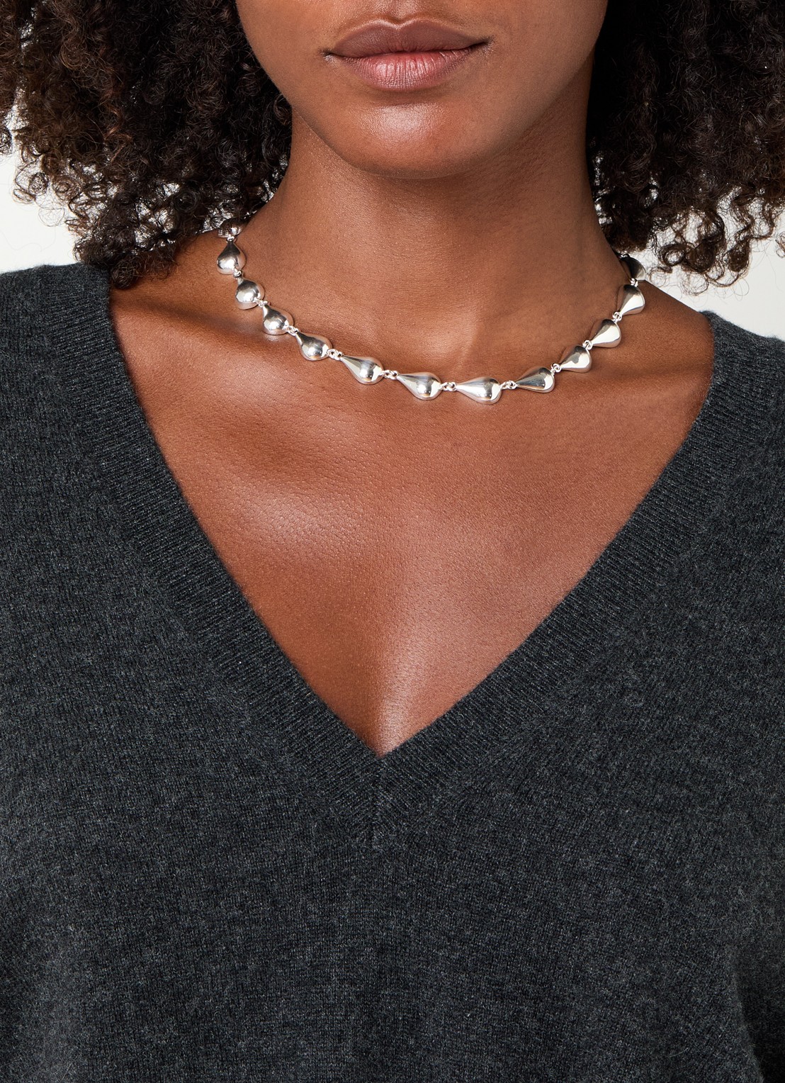 Moliane Farah choker verguld - voorkant 2 zilver