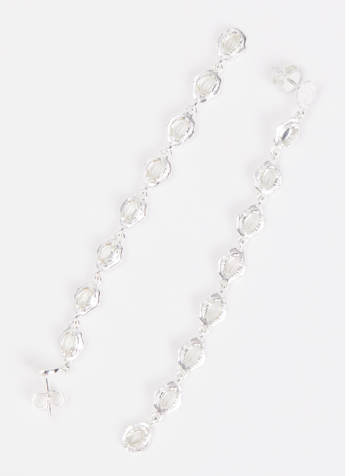 Moliane Lamia oorstekers verguld - detail zilver