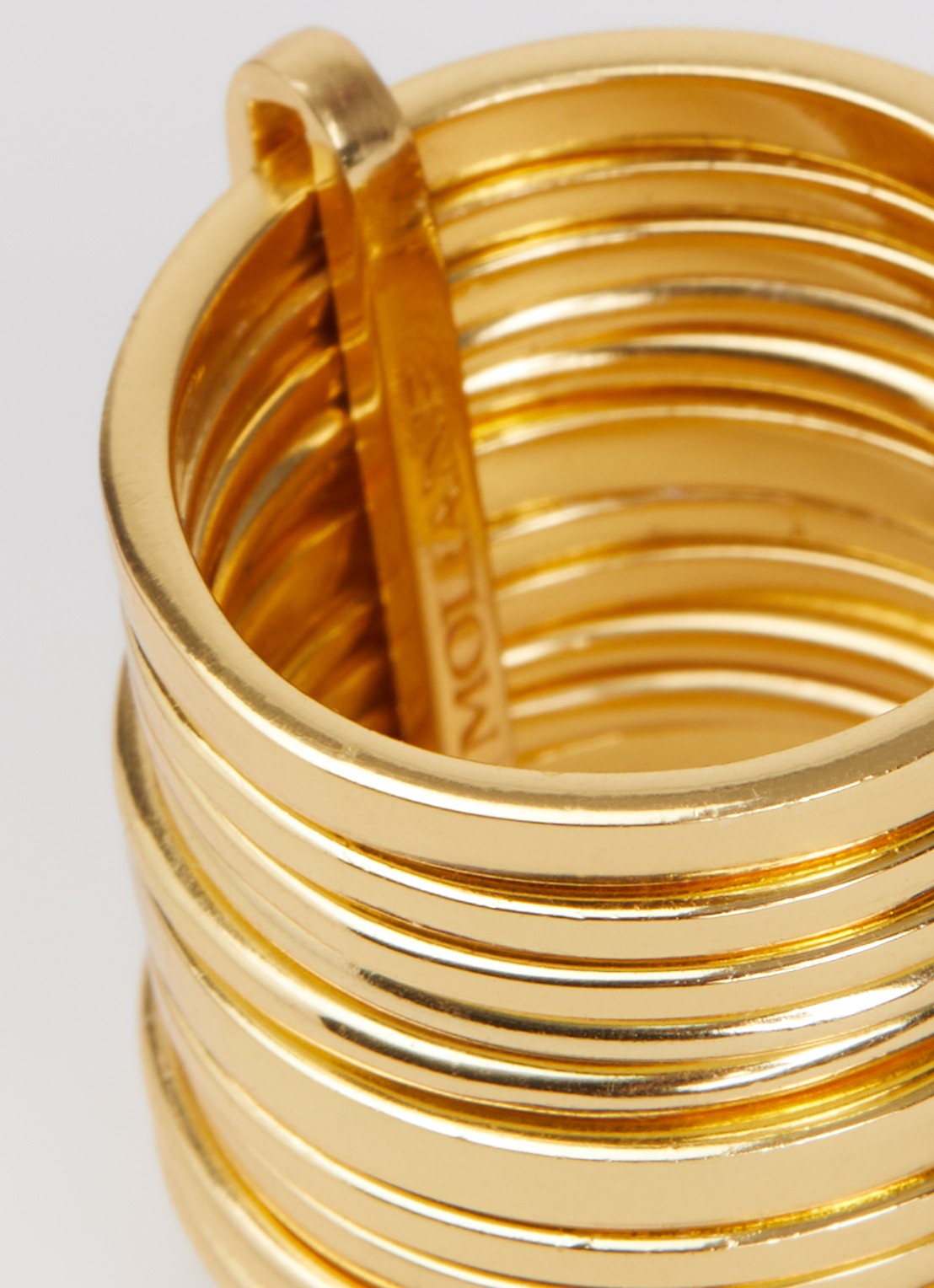 Moliane Zahara ring verguld - detail 2 goud