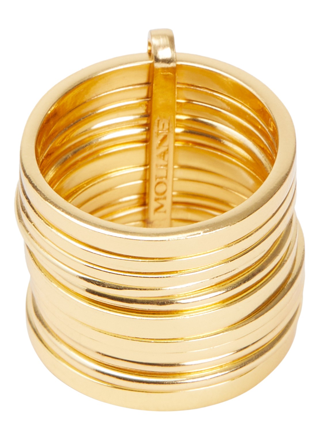 Moliane Zahara ring verguld - voorkant goud