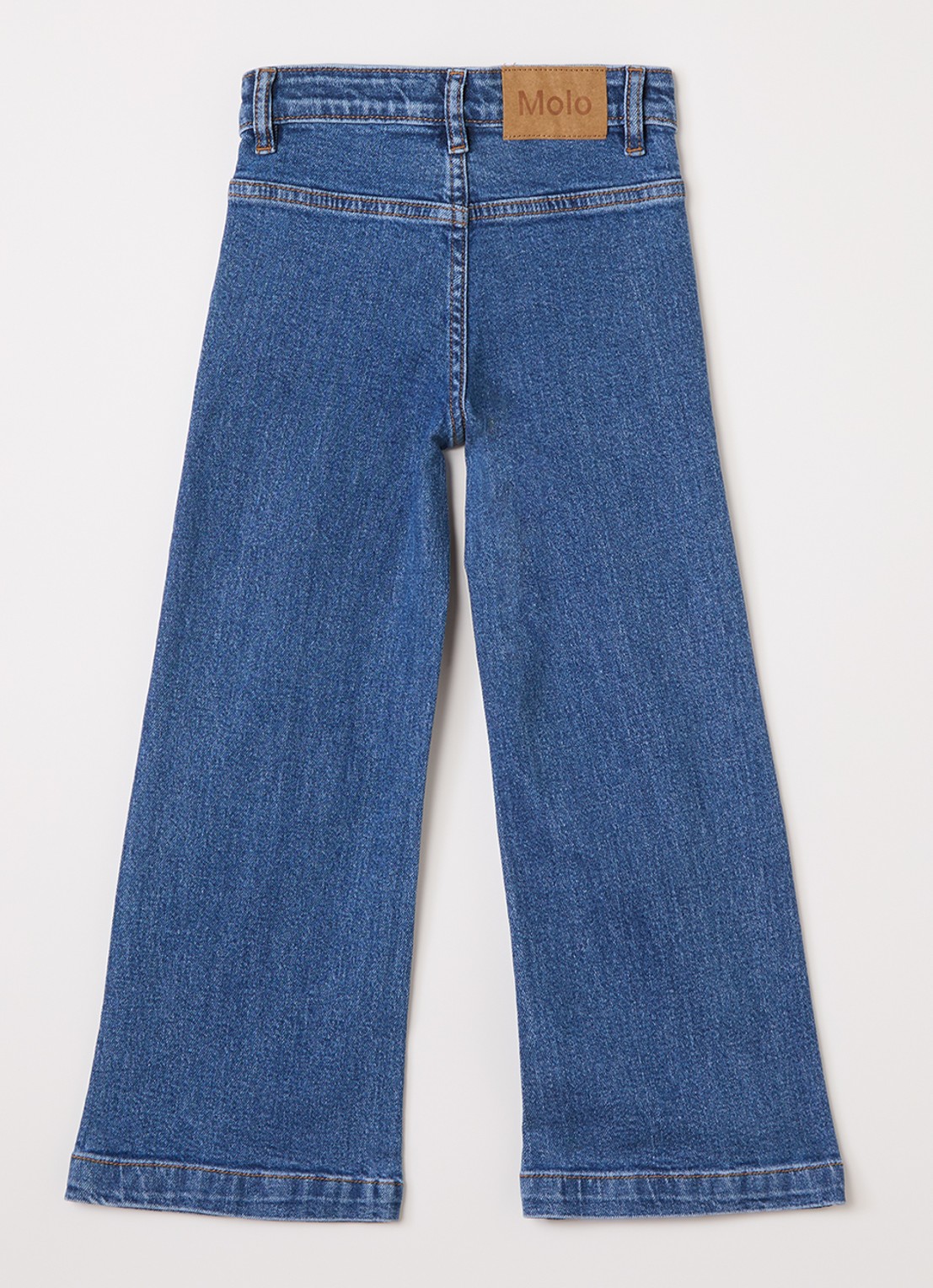 Molo Adina high waist flared jeans van  katoen - achterkant 3 indigo