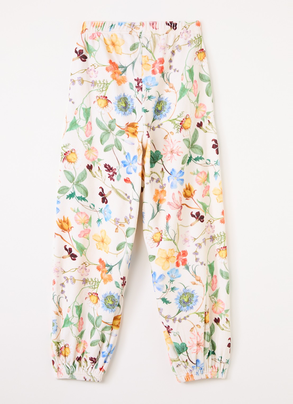 Molo Adriana tapered fit broek van badstof - voorkant 3 gebroken wit