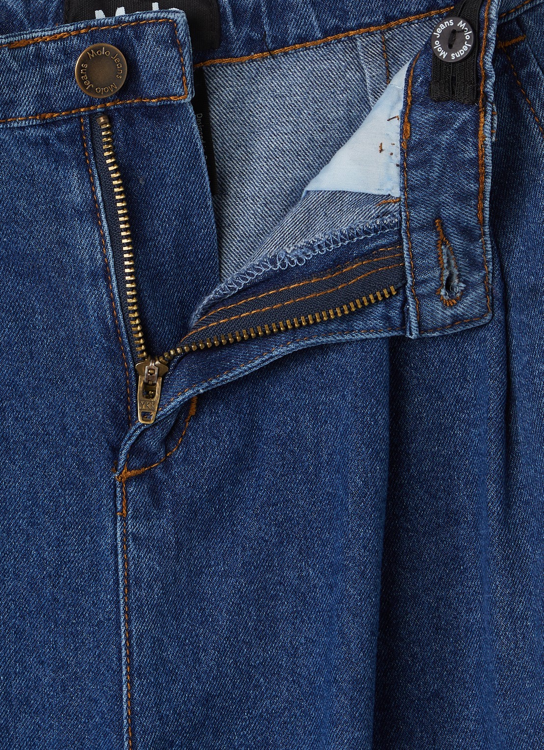 Molo Aeisha wide fit jeans - detail blauw