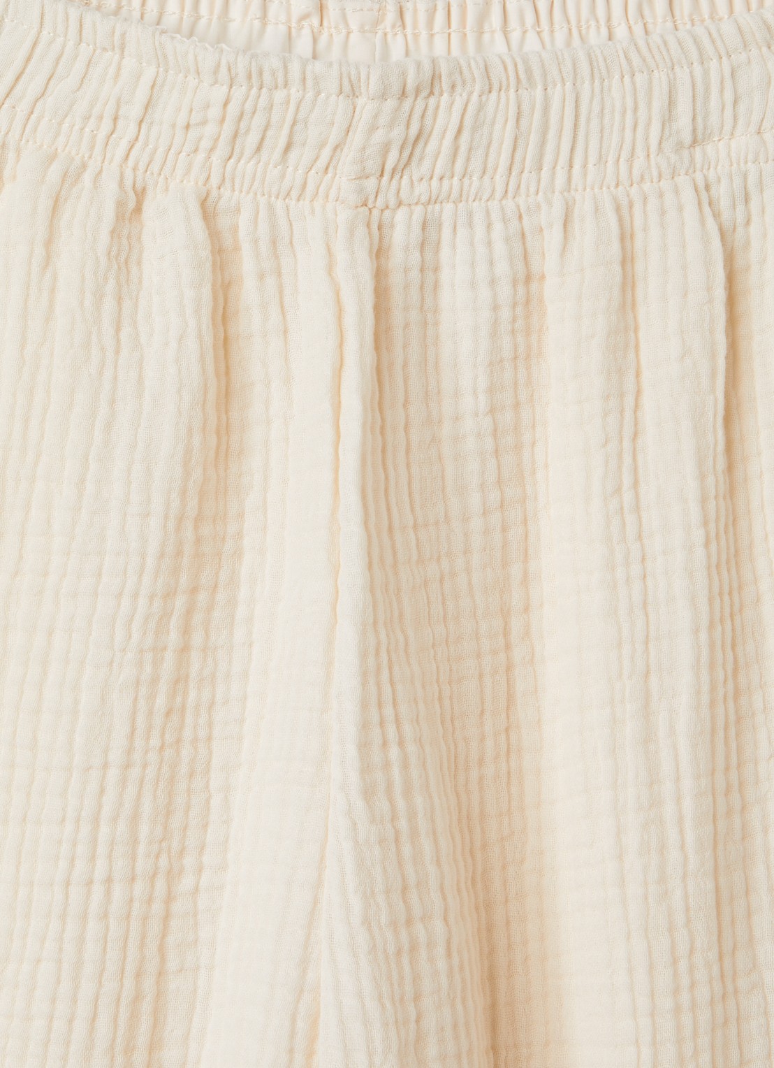 Molo Agatha loose fit broek met structuur - detail gebroken wit