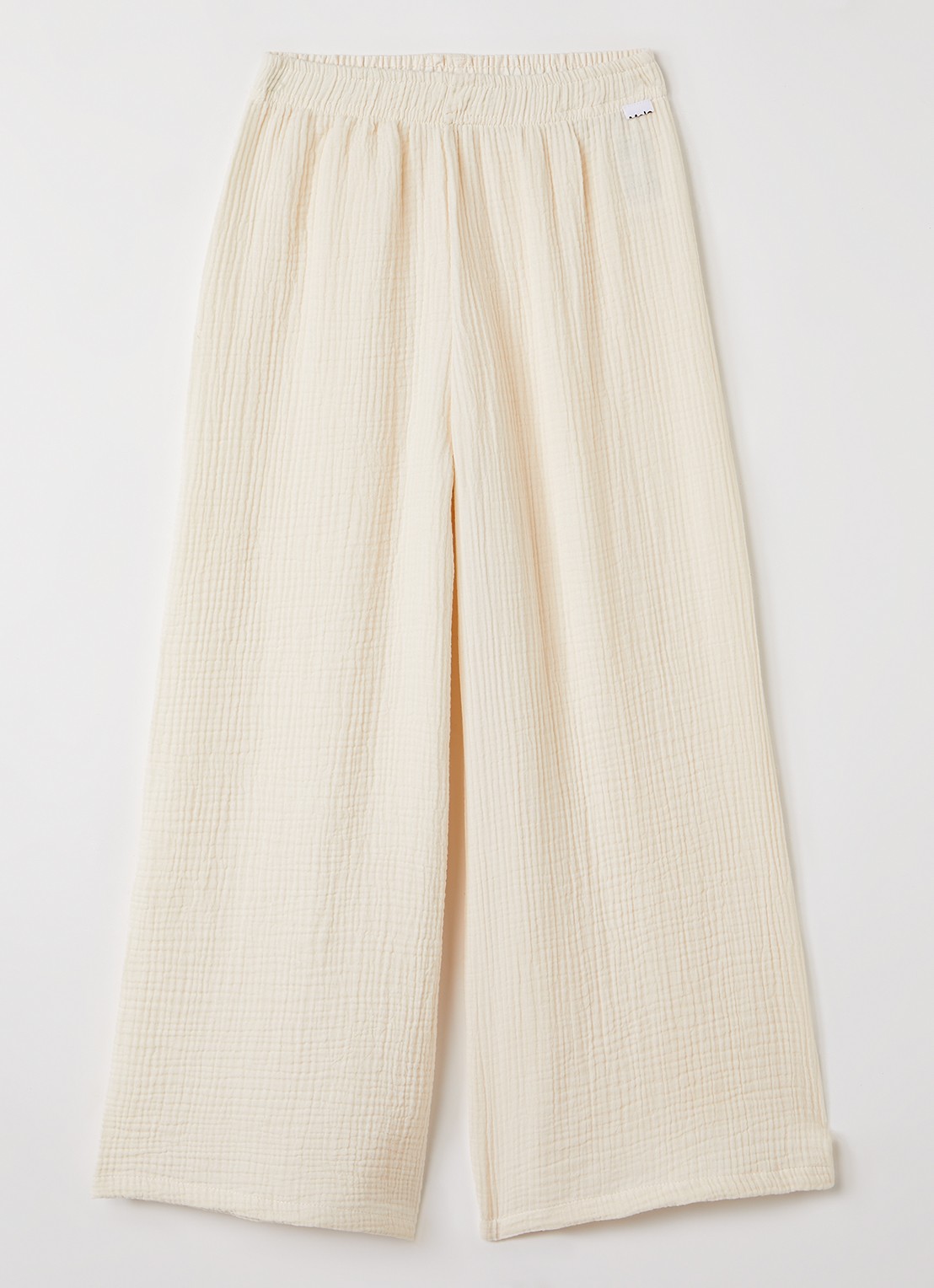 Molo Agatha loose fit broek met structuur - voorkant 2 gebroken wit