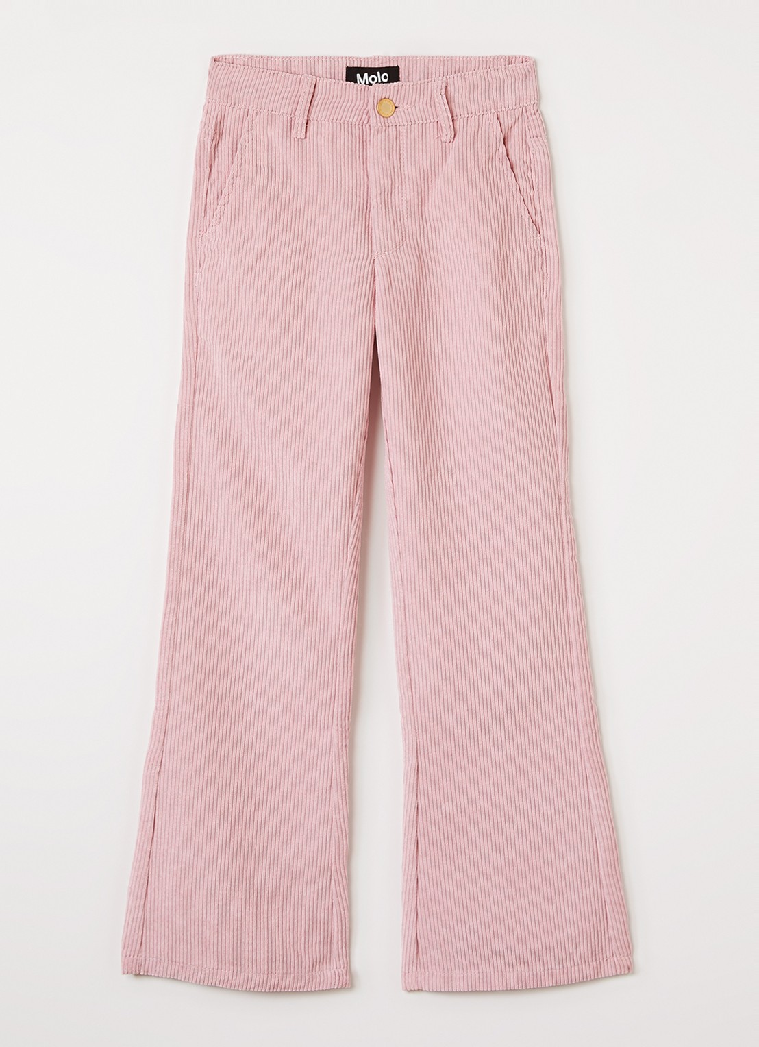 Molo Aida flared broek van corduroy - voorkant 2 beige