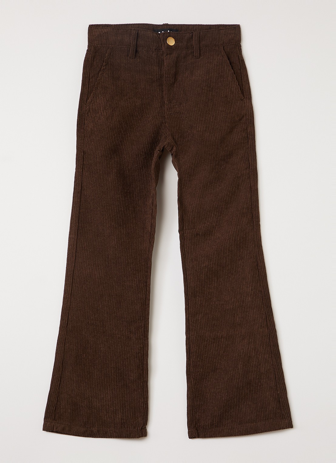 Molo Aida flared broek van corduroy - voorkant 2 bruin