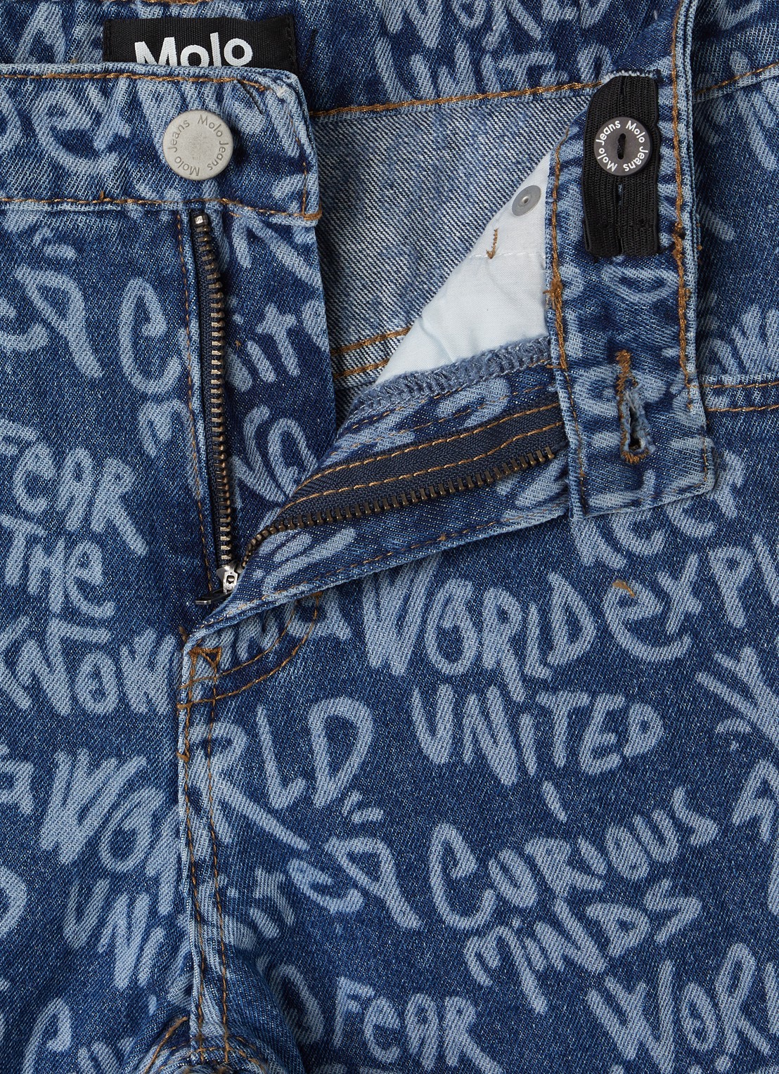 Molo Aiden straight leg jeans - detail indigo