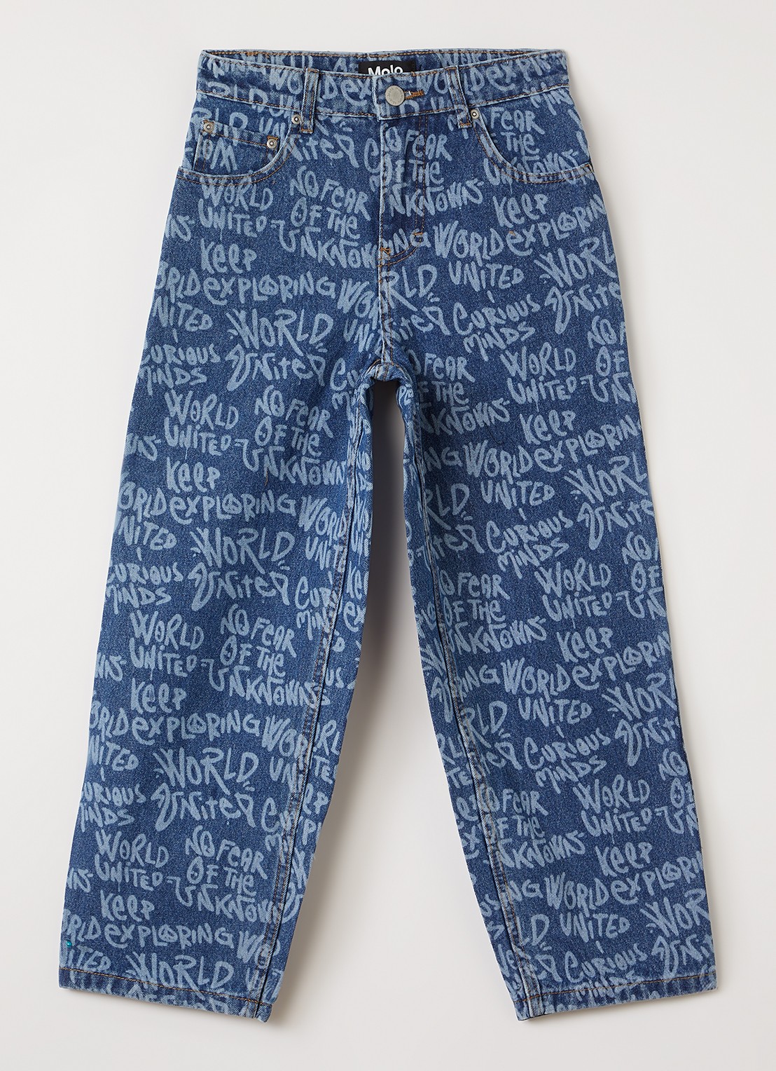 Molo Aiden straight leg jeans - voorkant 2 indigo
