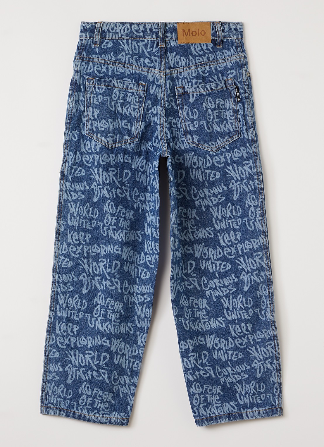 Molo Aiden straight leg jeans - voorkant 3 indigo