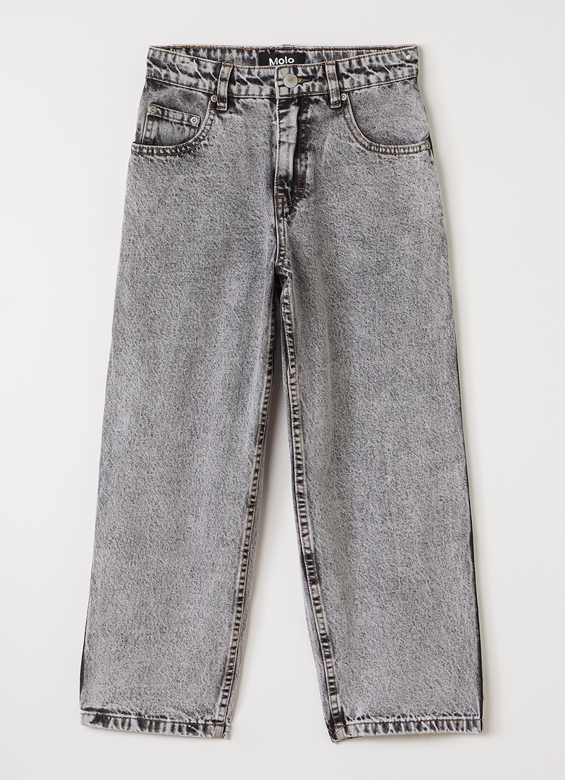 Molo Aiden straight leg jeans - voorkant grijs