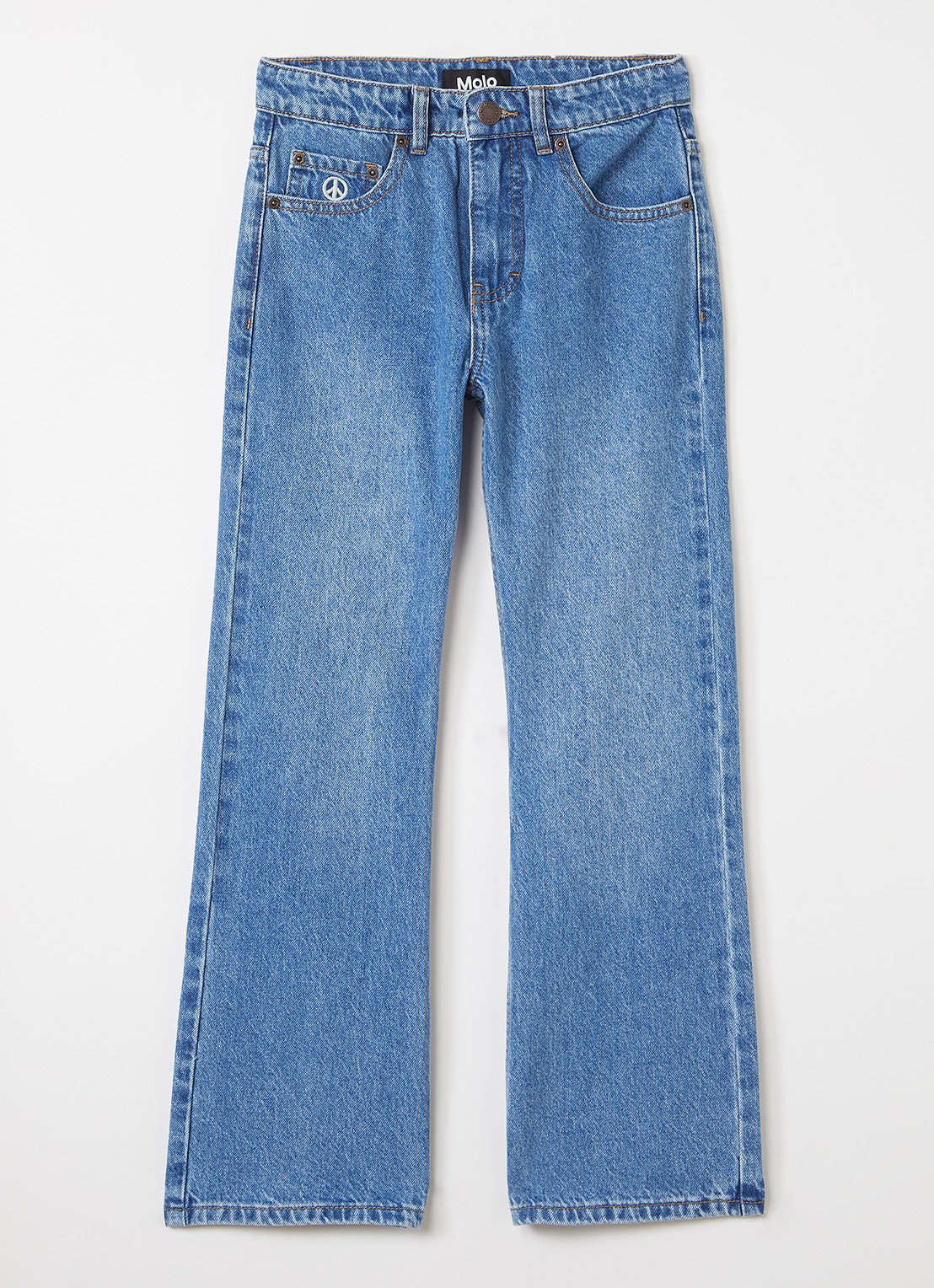 Molo Alban loose fit jeans met steekzakken - voorkant 2 indigo