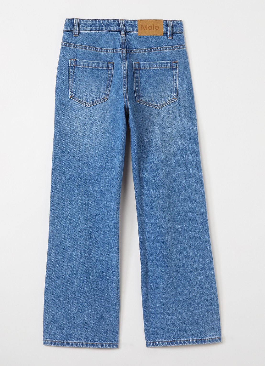 Molo Alban loose fit jeans met steekzakken - voorkant 3 indigo