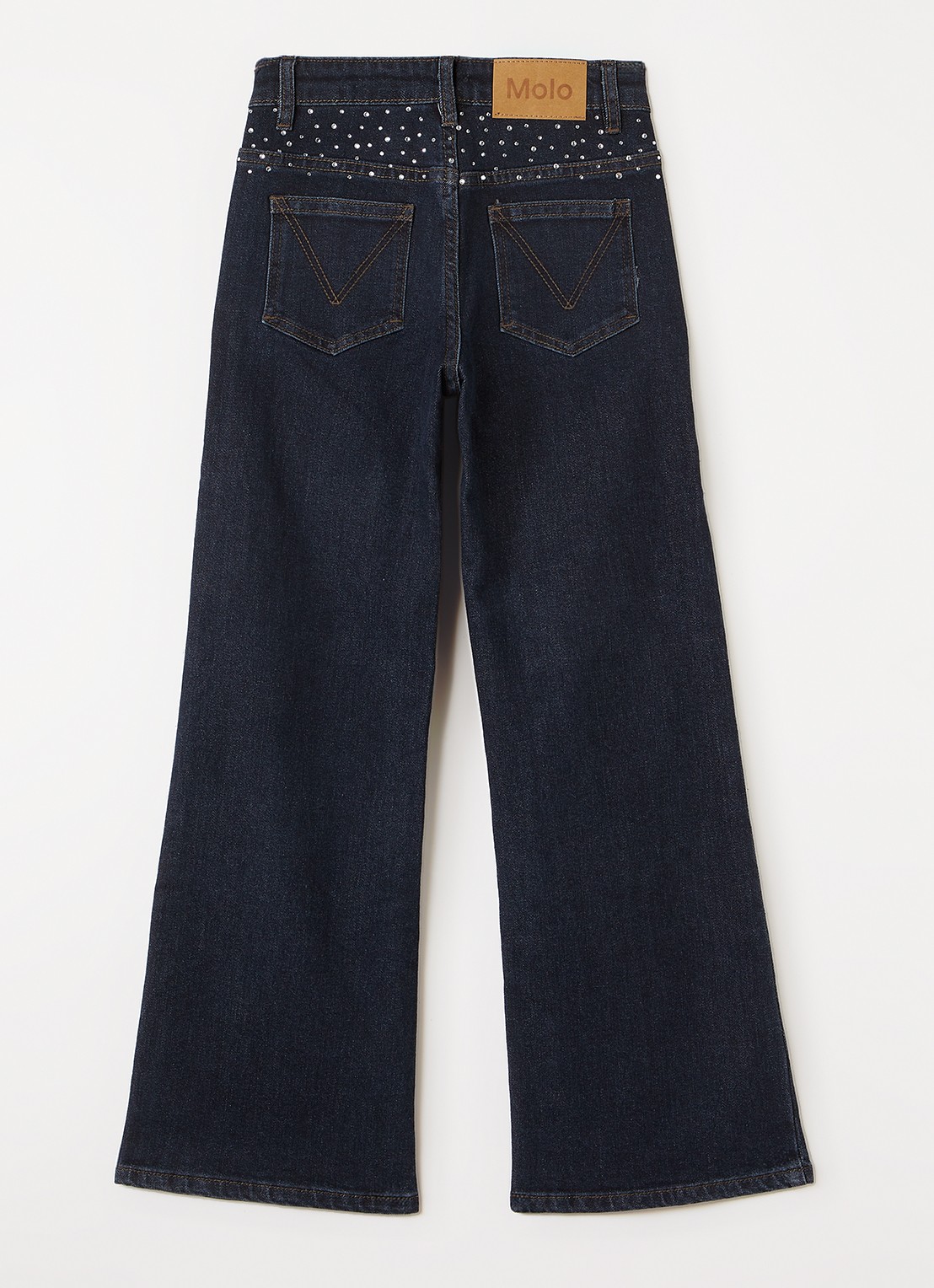 Molo Asta flared jeans van  katoen - voorkant 3 beige