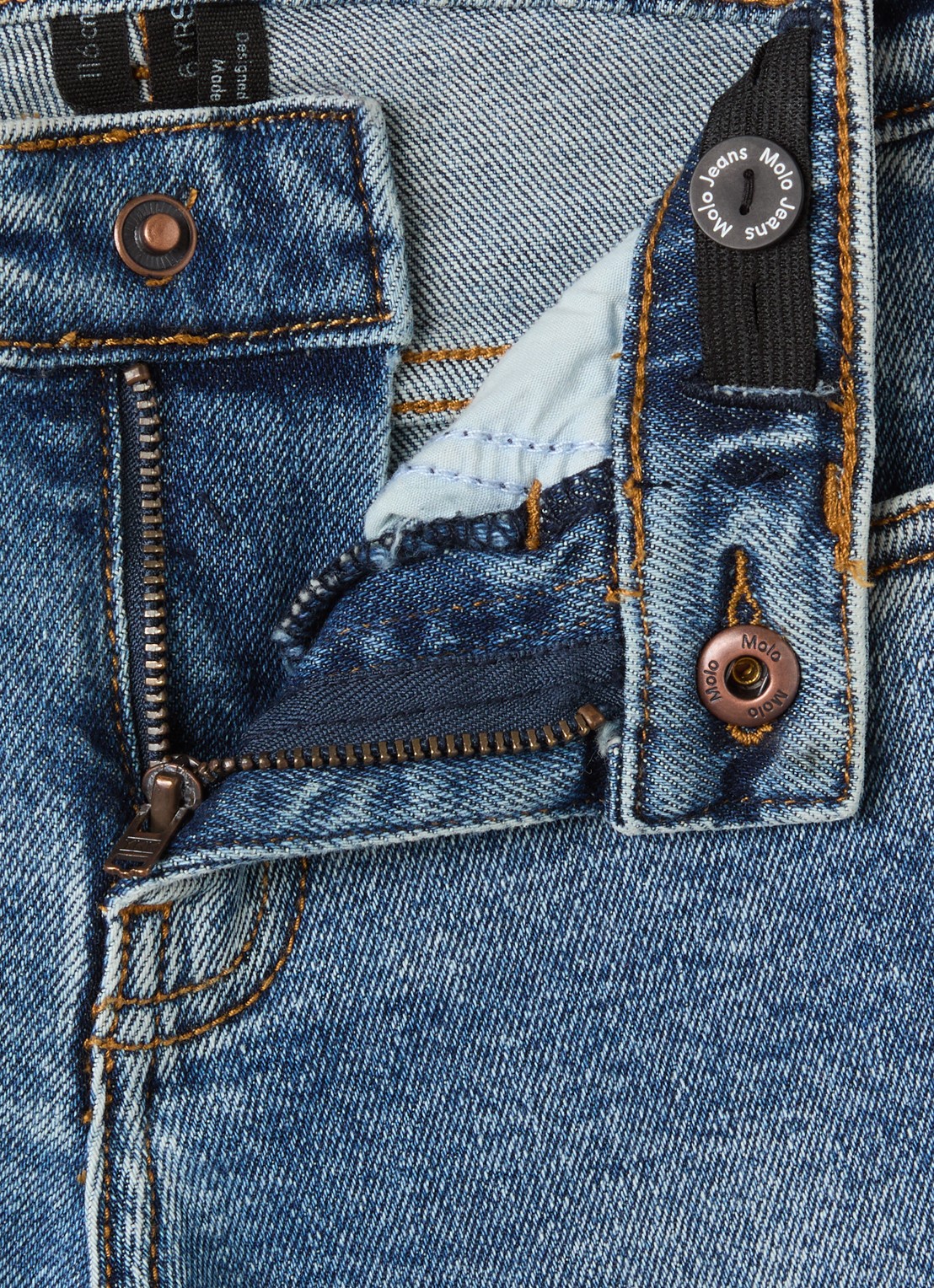 Molo Asta flared jeans van  katoen - detail 3 indigo