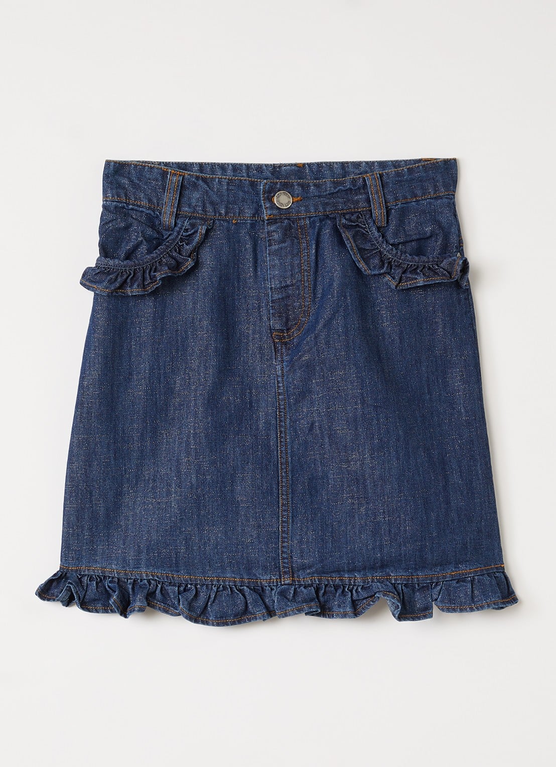 Molo Berit rok van denim - voorkant blauw