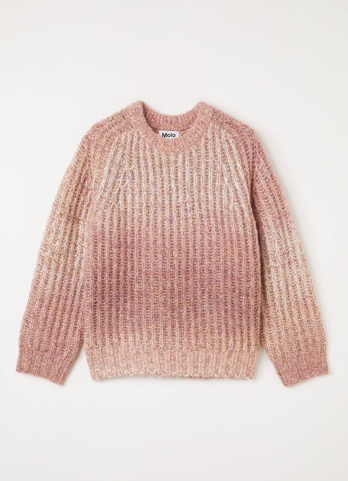 Molo Bosse grofgebreide trui in wolblend - voorkant beige