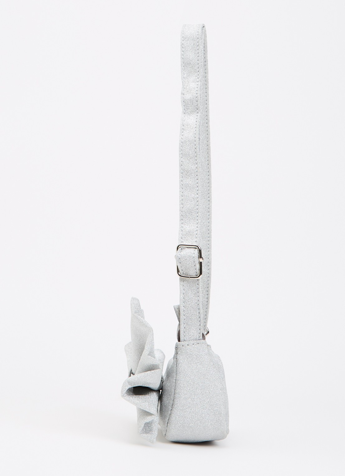 Molo Bow crossbodytas met glitter en strikdetail - detail 3 zilver
