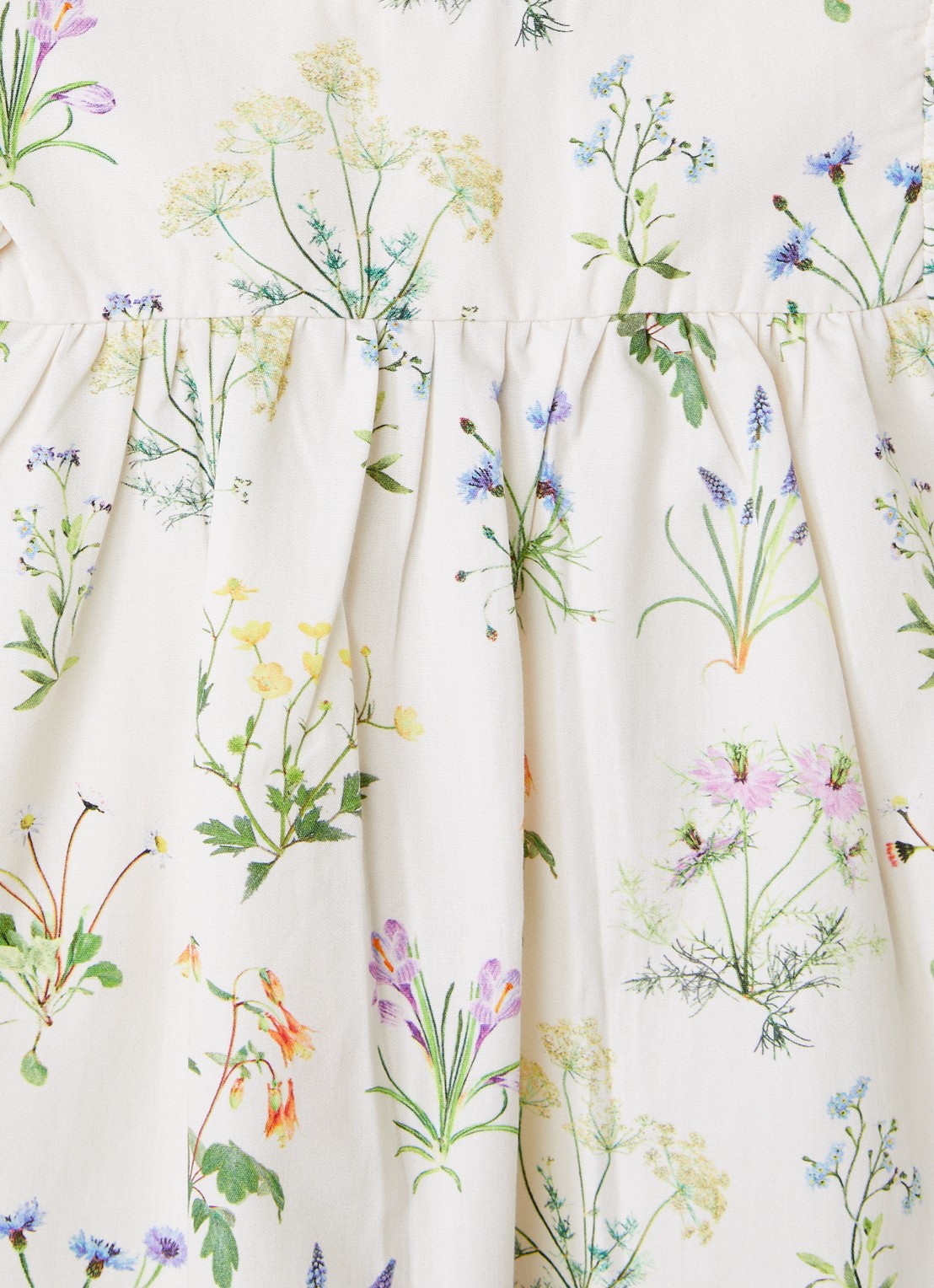 Molo Cacao tuniekjurk met bloemenprint - detail gebroken wit