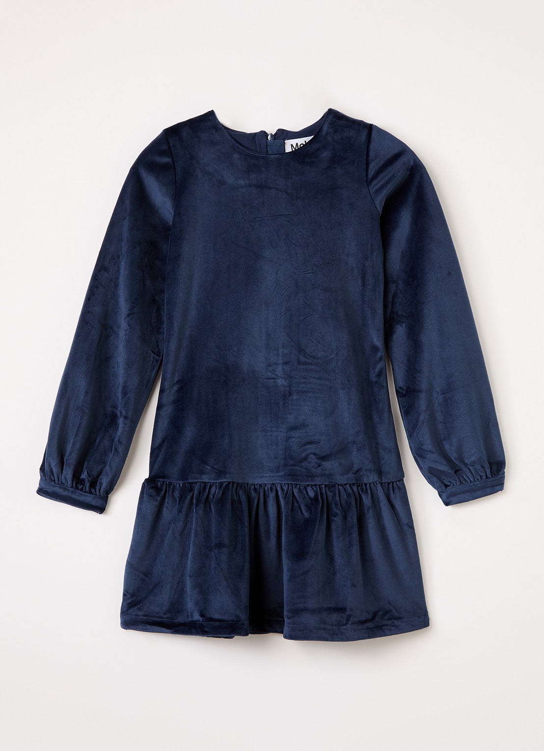 Molo Cami jurk van fluweel - voorkant 2 donkerblauw
