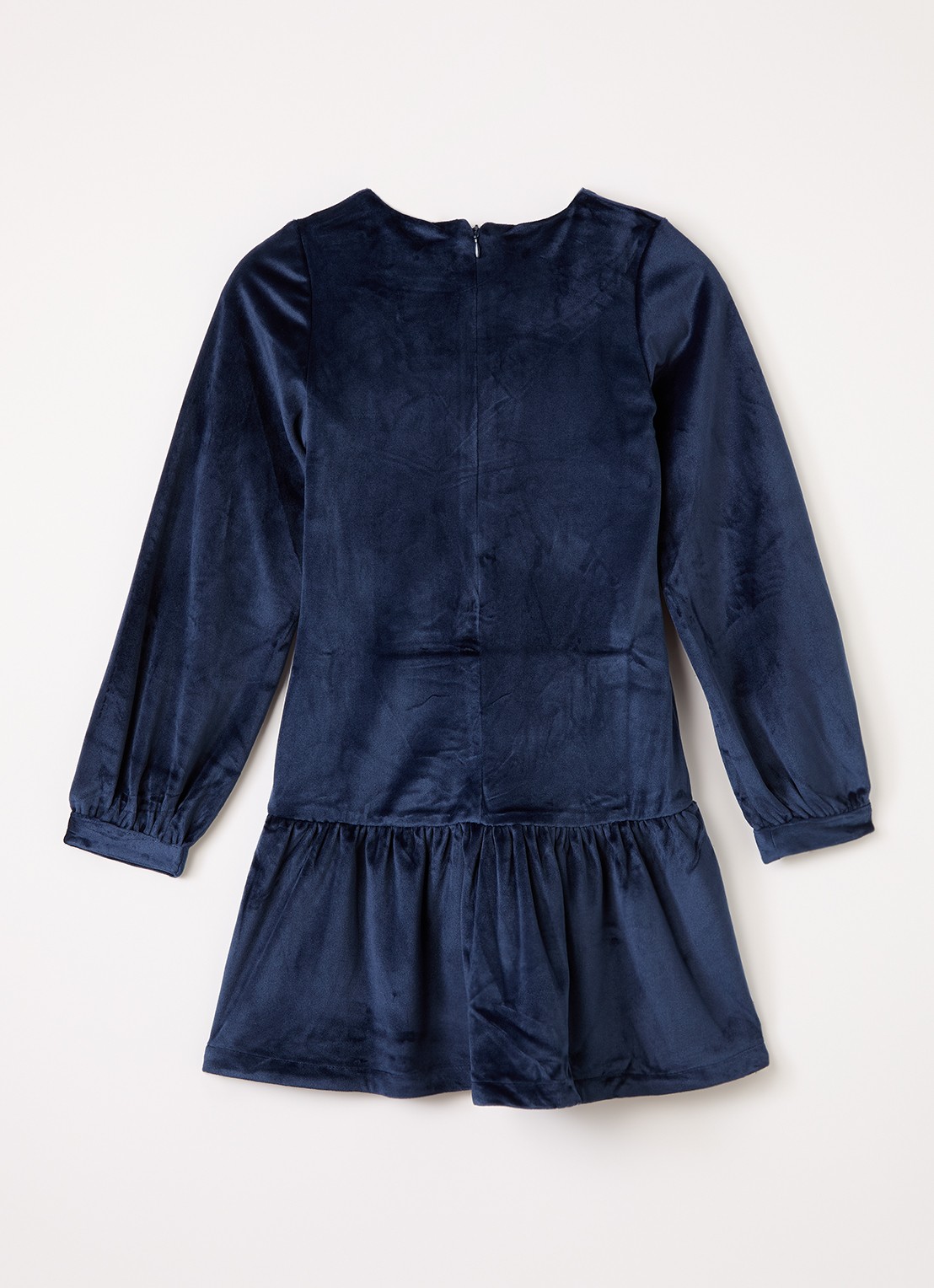 Molo Cami jurk van fluweel - voorkant 3 donkerblauw