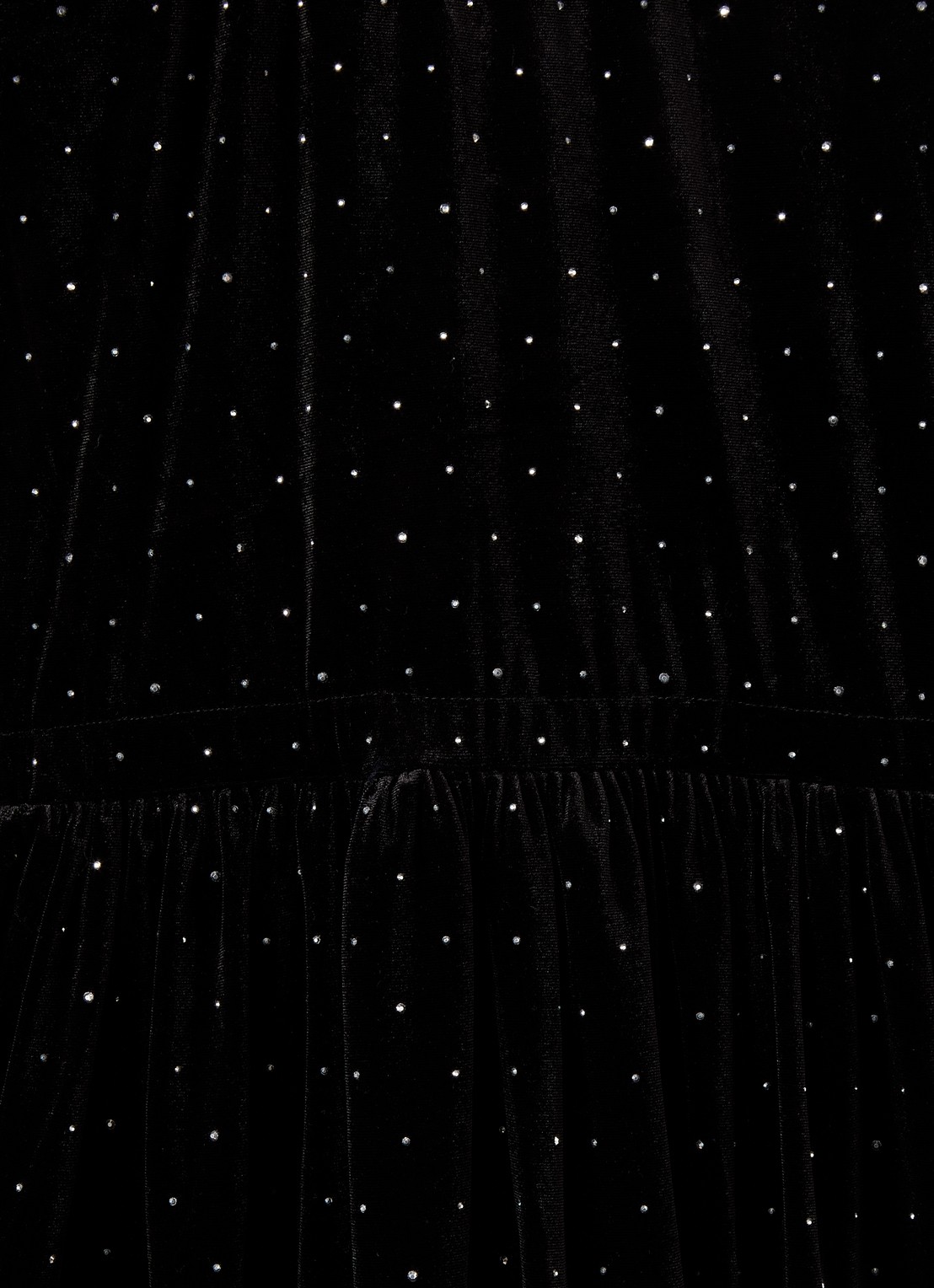 Molo Carolyn jurk van fluweel met strass - detail 3 zwart