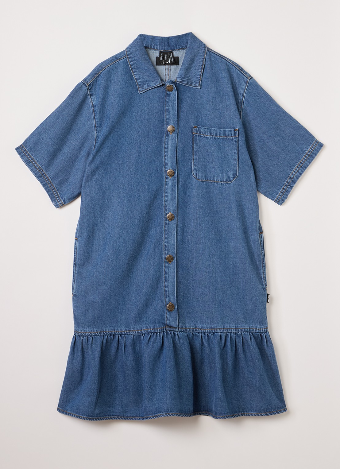 Molo Celise blousejurk  - voorkant indigo