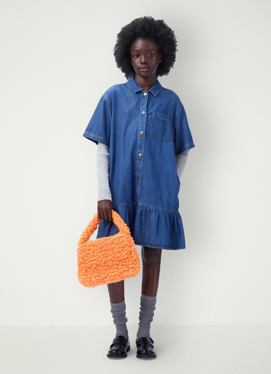 Molo Celise blousejurk  - voorkant 2 indigo