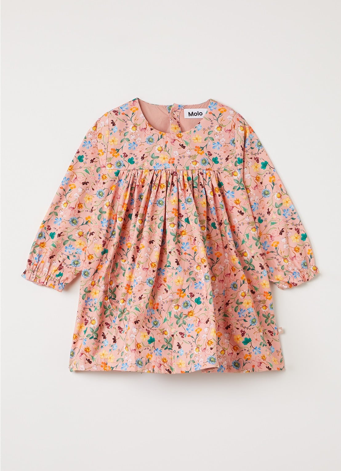 Molo Claire jurk met bloemenprint - voorkant roze