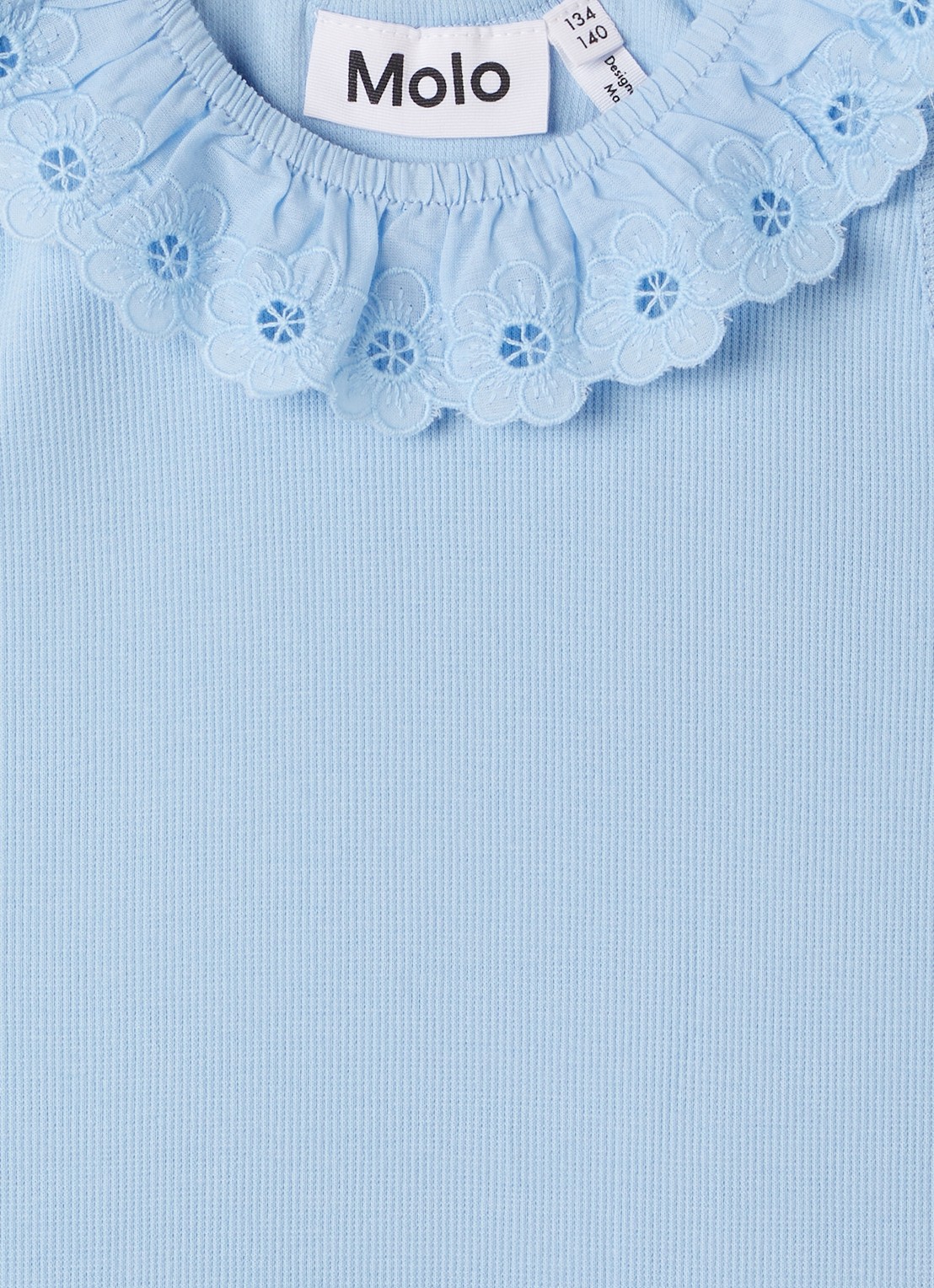 Molo Croco jurk met broderie - detail blauwgrijs