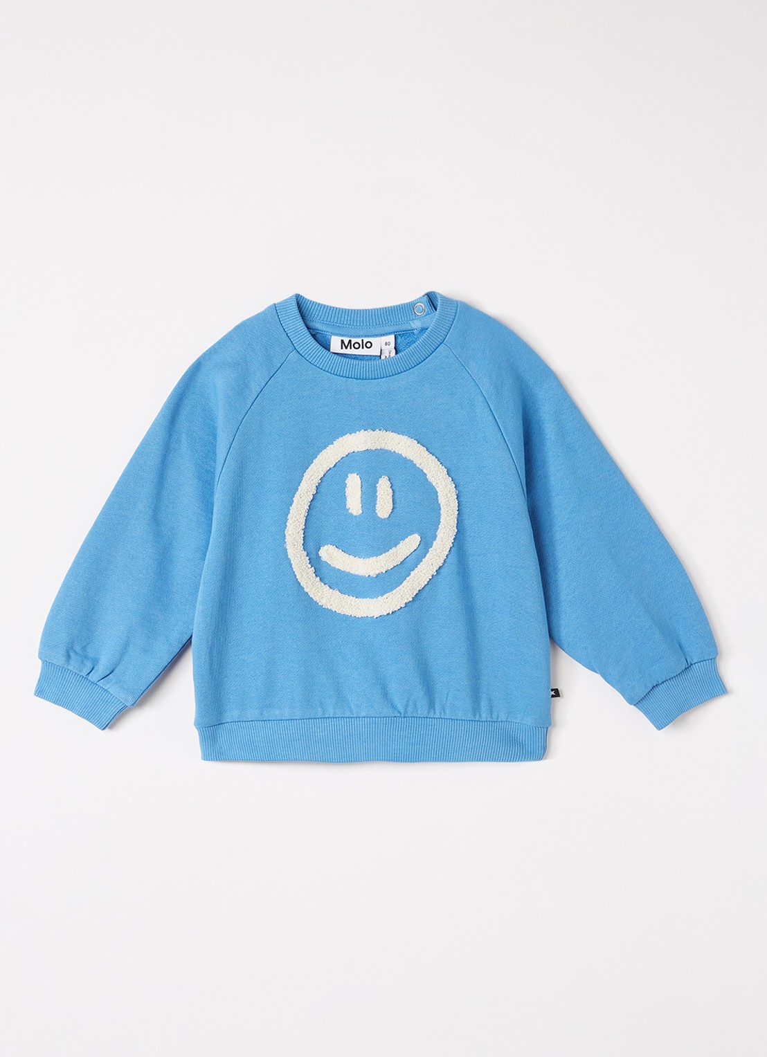 Molo Disc sweater met print - voorkant blauw