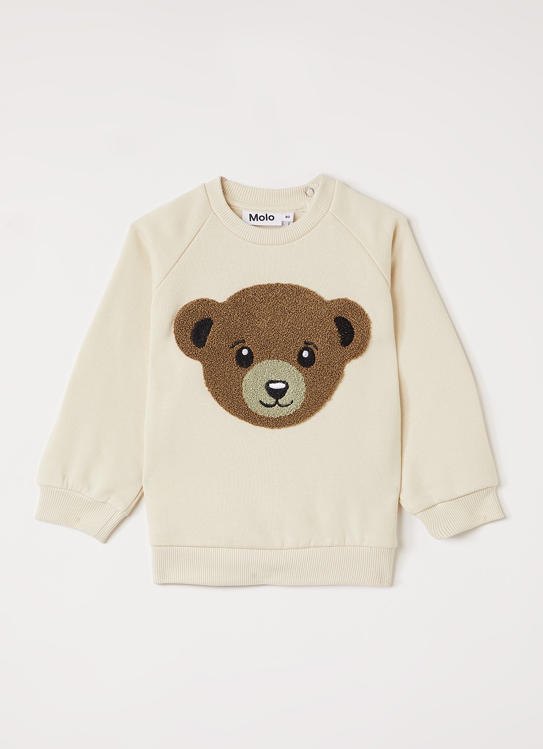 Molo Disc sweater met print - voorkant beige