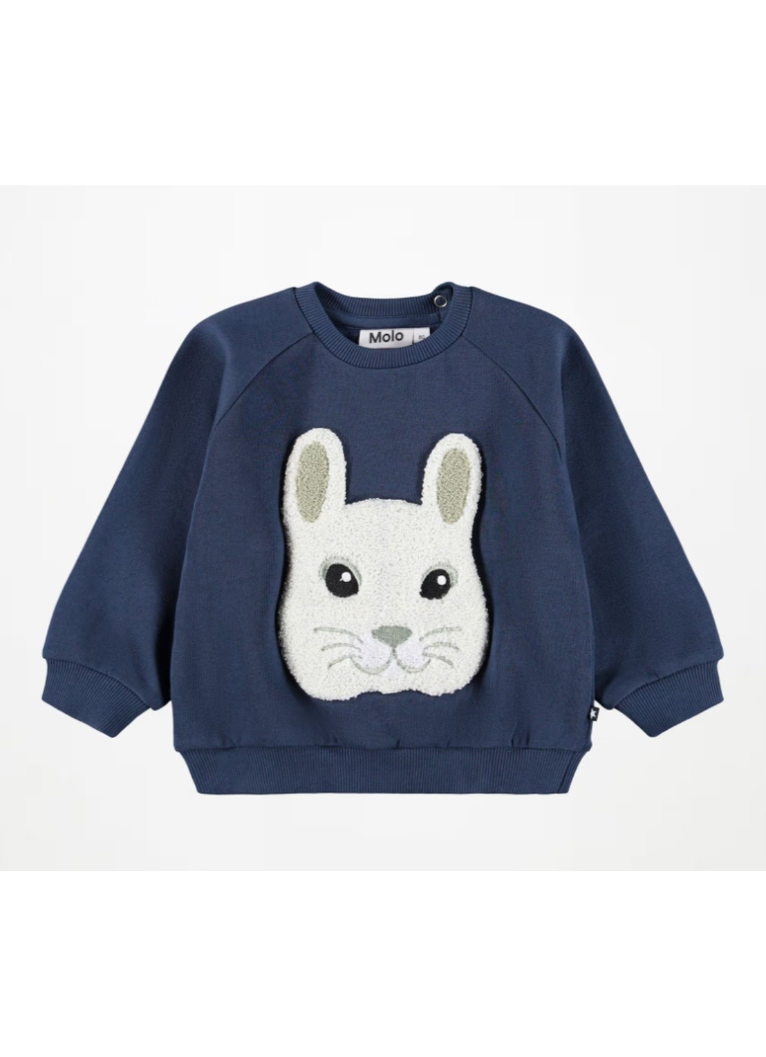 Molo Disc sweater met print - voorkant indigo