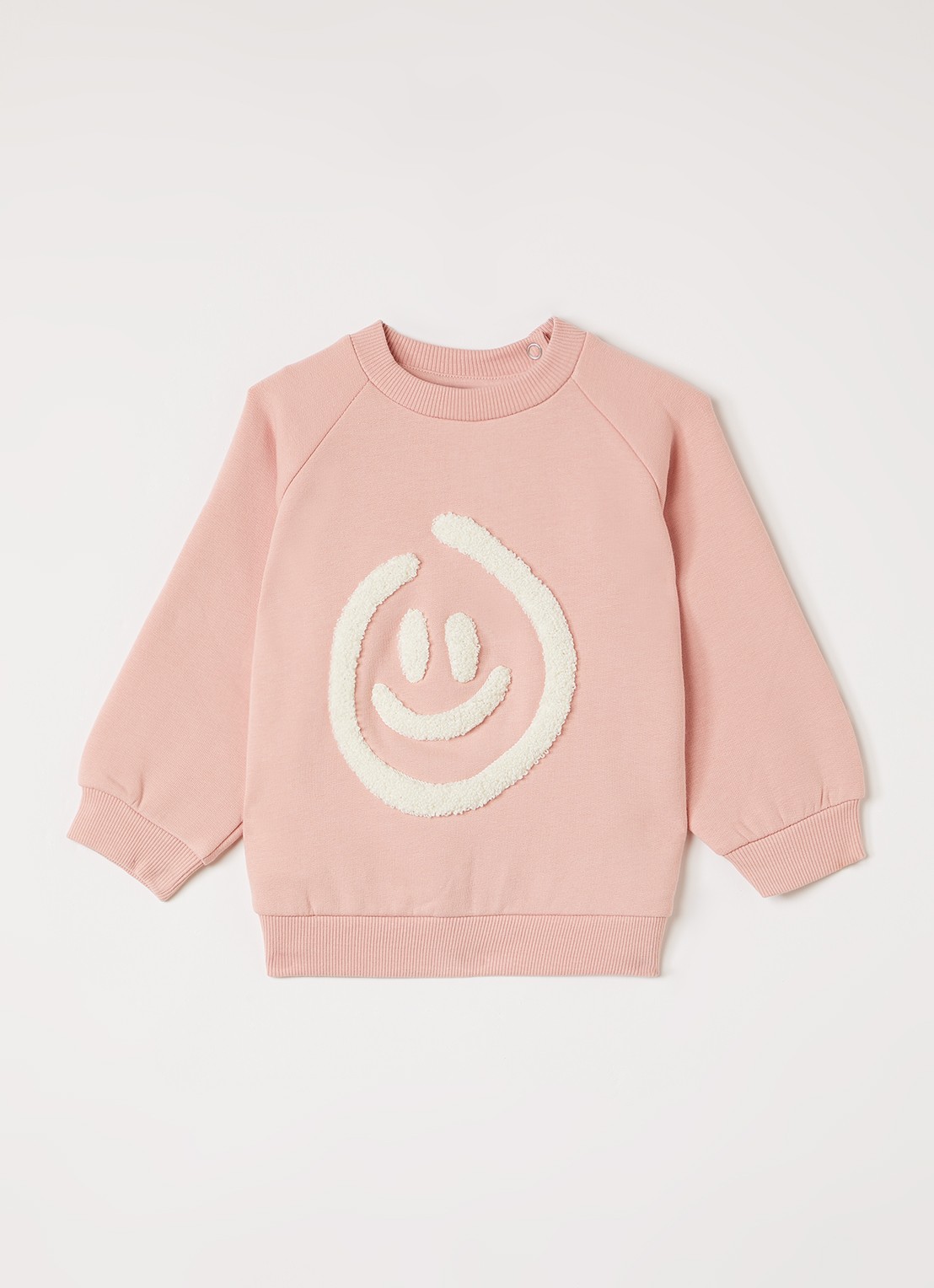 Molo Disc sweater met print - voorkant oudroze